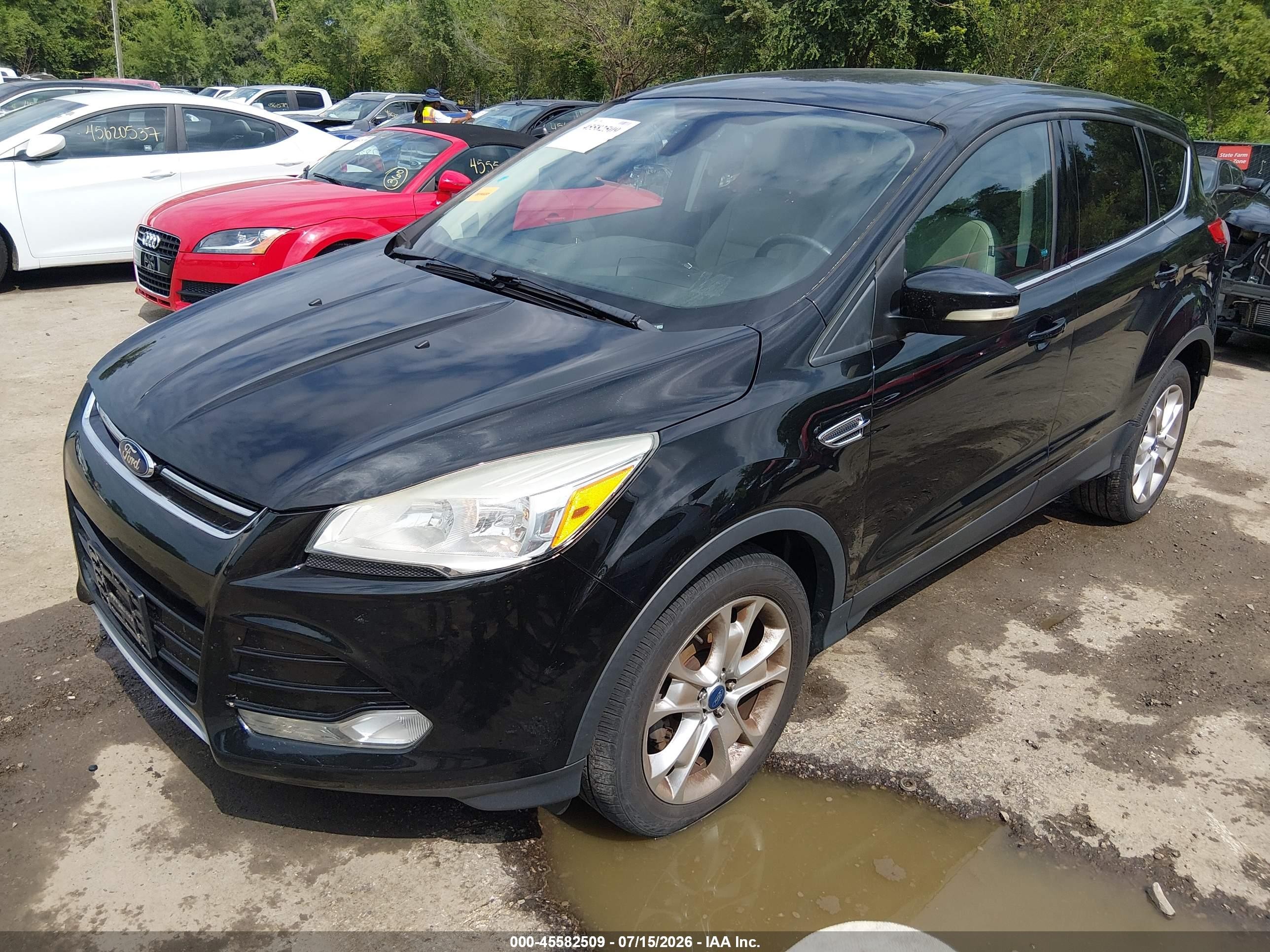 2013 Ford Escape Sel Black vin: 1FMCU0HXXDUD19497