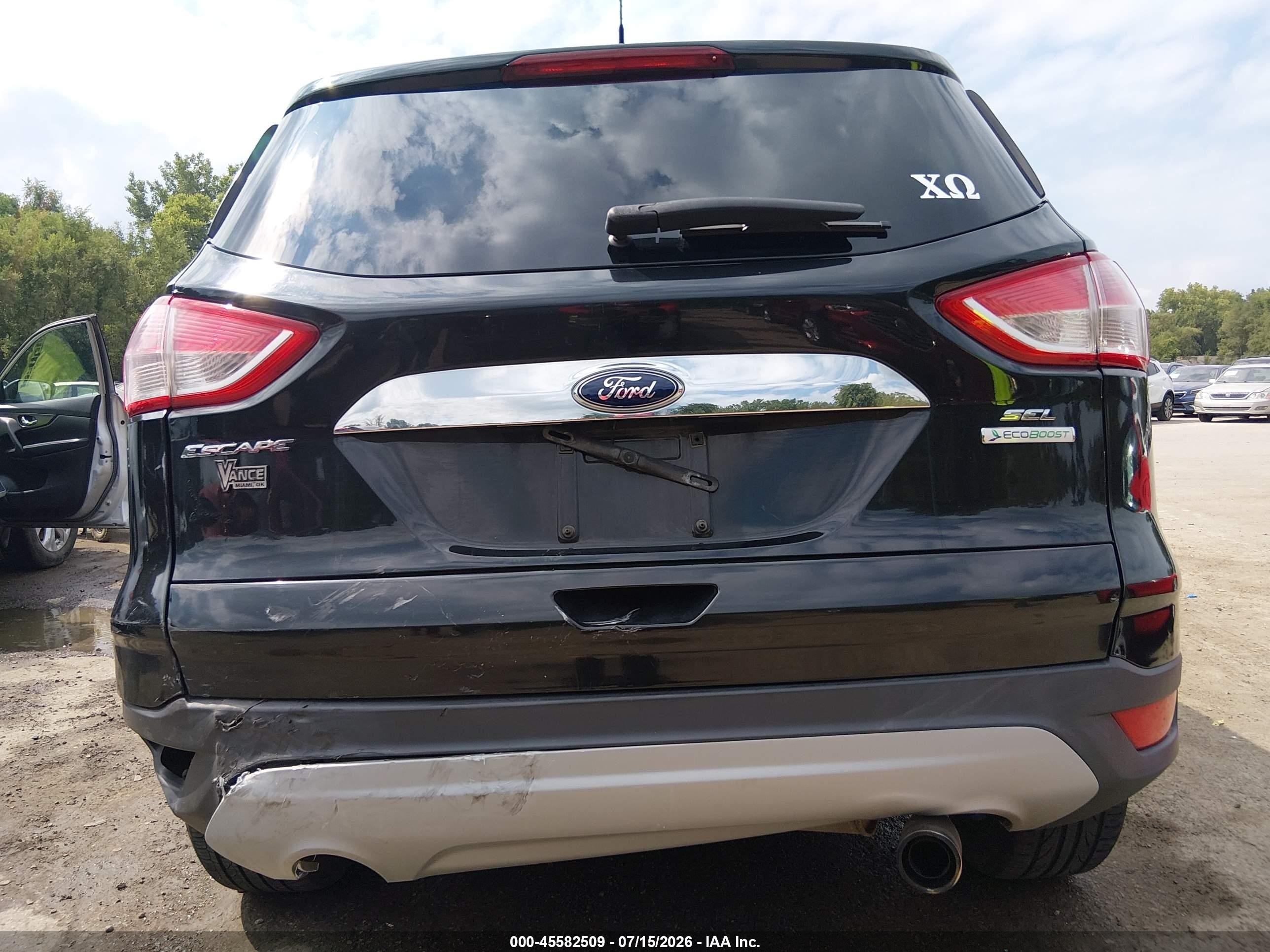 2013 Ford Escape Sel Black vin: 1FMCU0HXXDUD19497