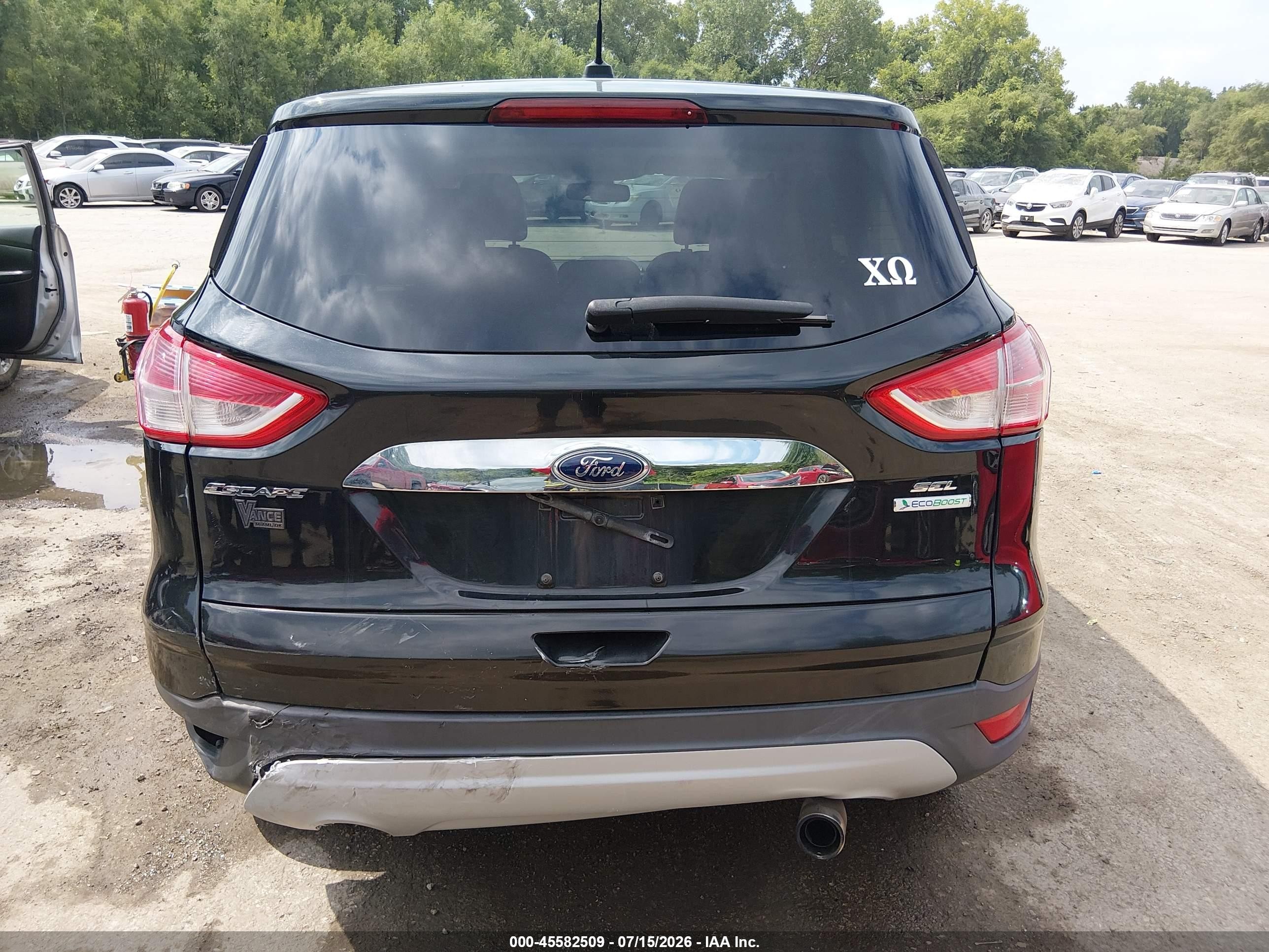 2013 Ford Escape Sel Black vin: 1FMCU0HXXDUD19497