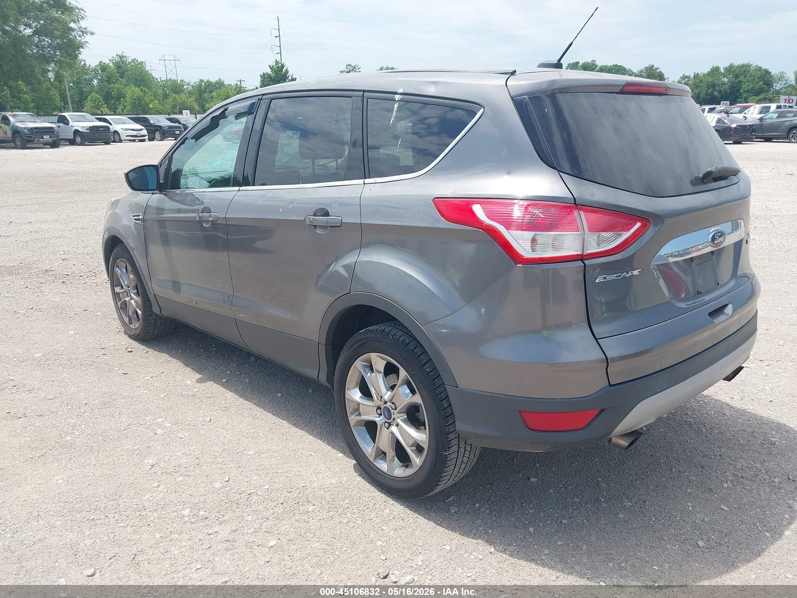 2013 Ford Escape Sel Gray vin: 1FMCU0HXXDUD54279
