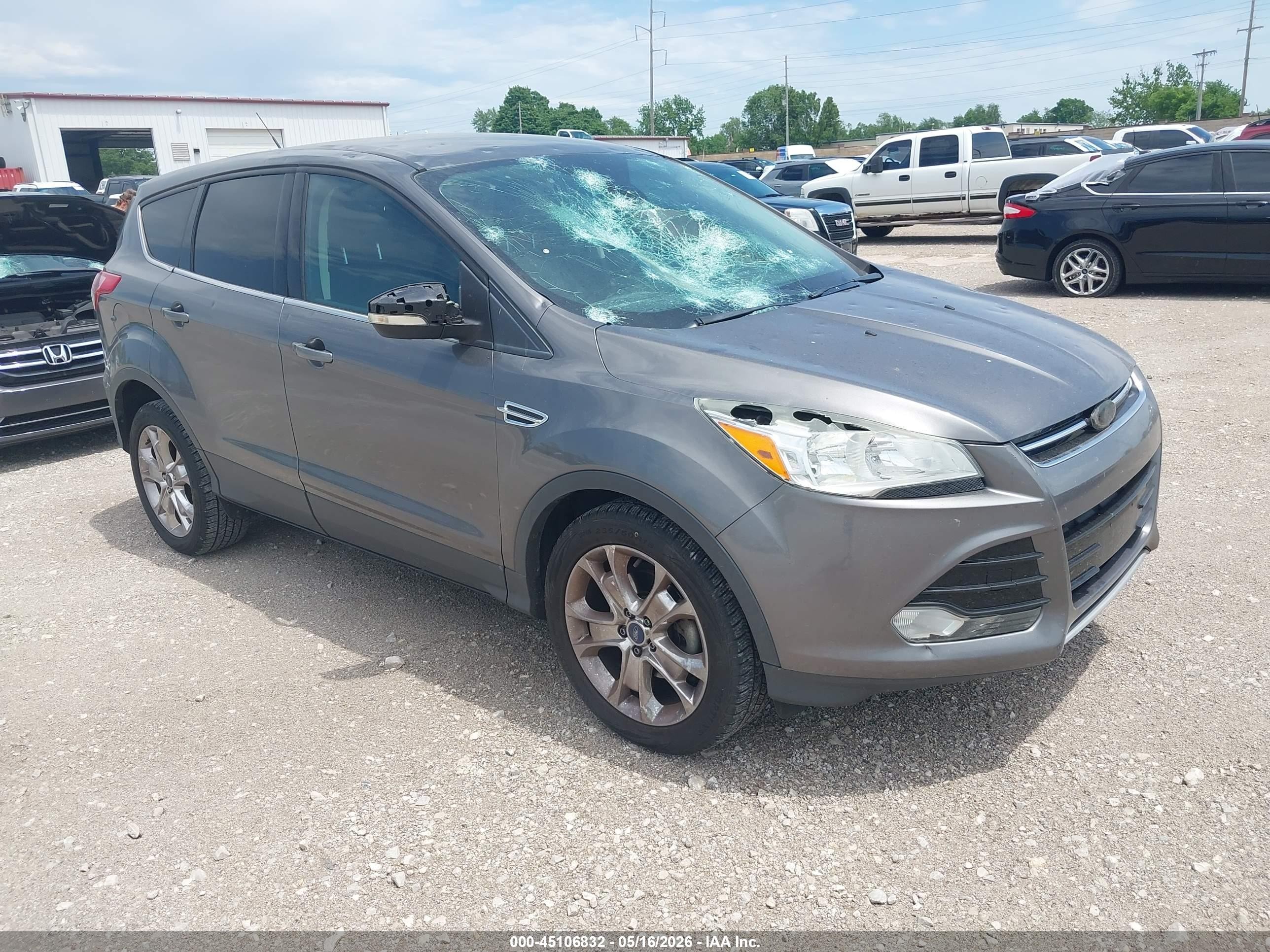2013 Ford Escape Sel Gray vin: 1FMCU0HXXDUD54279