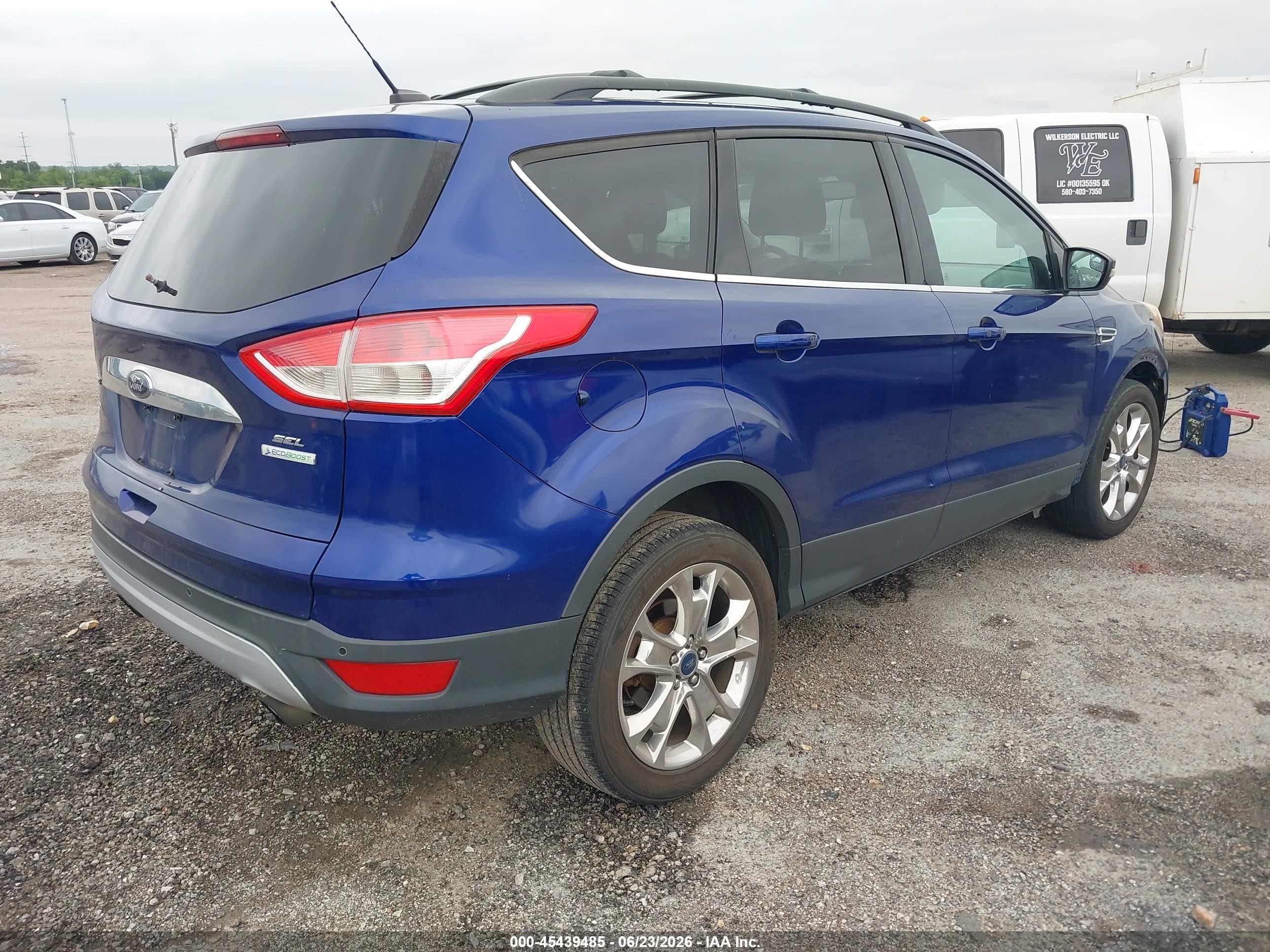 2013 Ford Escape Sel Blue vin: 1FMCU0HXXDUD67498