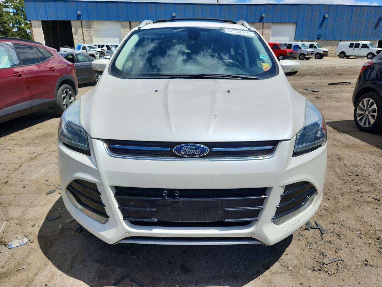 2013 Ford Escape Titanium White vin: 1FMCU0J90DUA99525