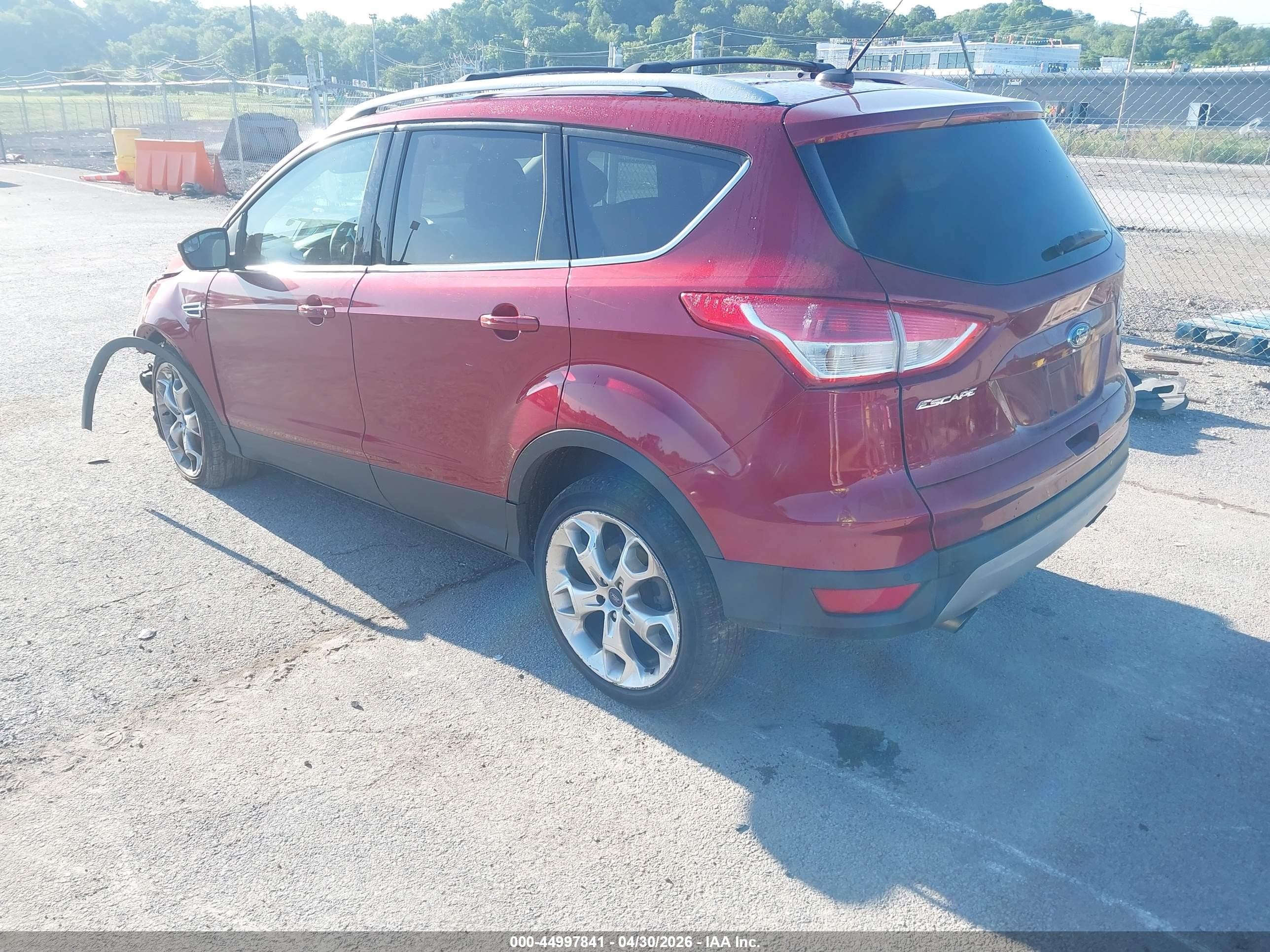 2013 Ford Escape Titanium Red vin: 1FMCU0J90DUD77677