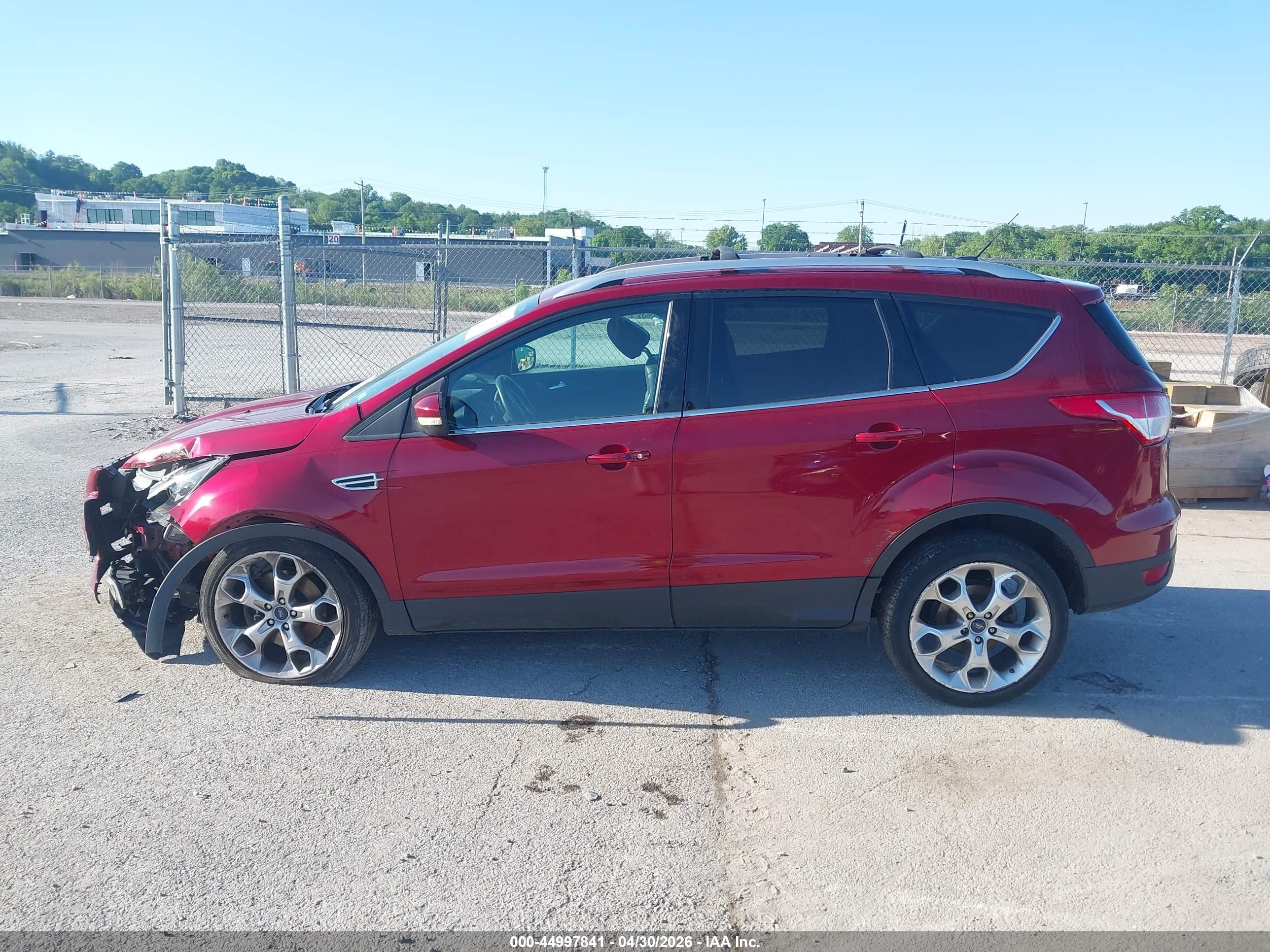 2013 Ford Escape Titanium Red vin: 1FMCU0J90DUD77677