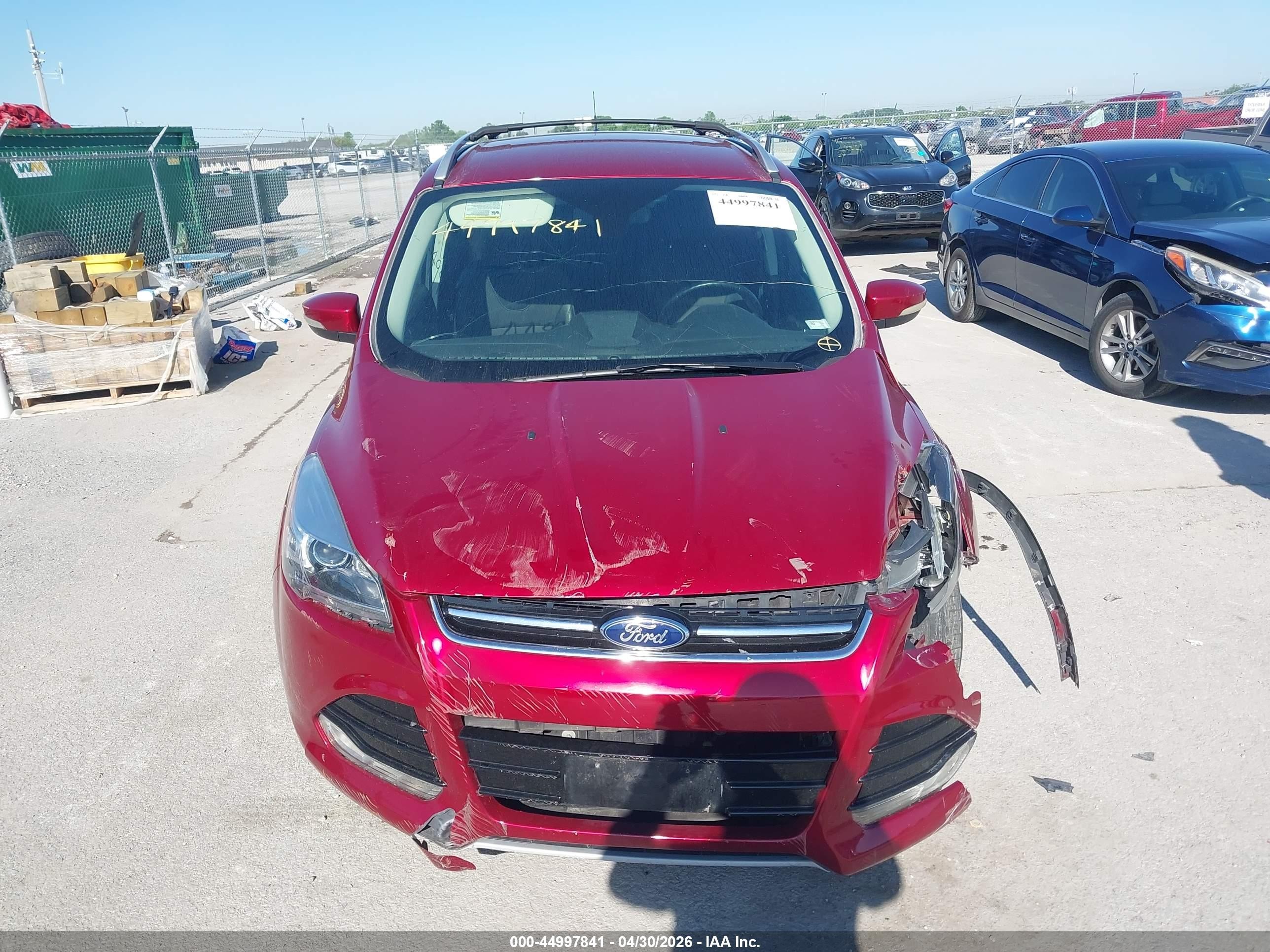 2013 Ford Escape Titanium Red vin: 1FMCU0J90DUD77677