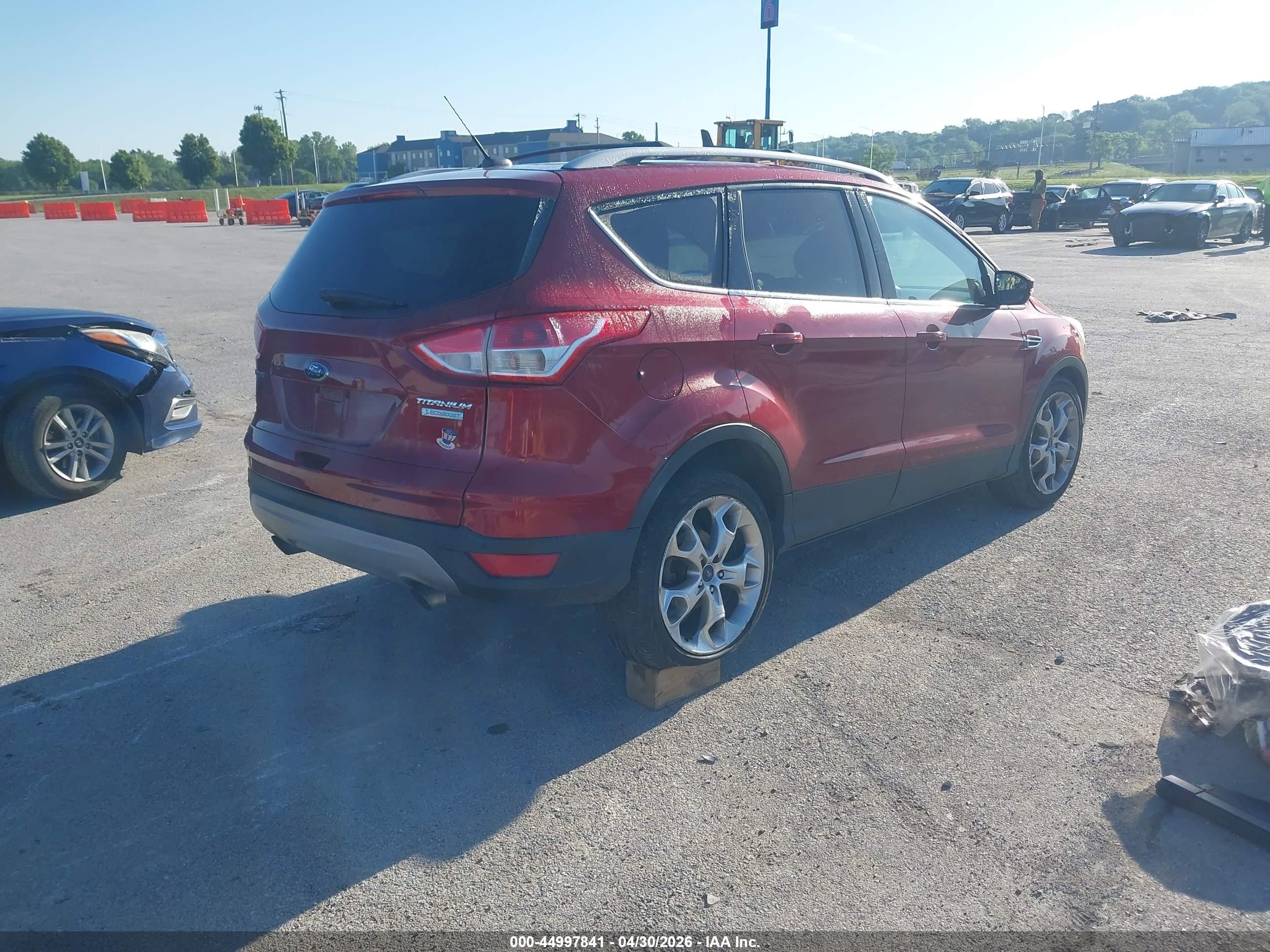 2013 Ford Escape Titanium Red vin: 1FMCU0J90DUD77677