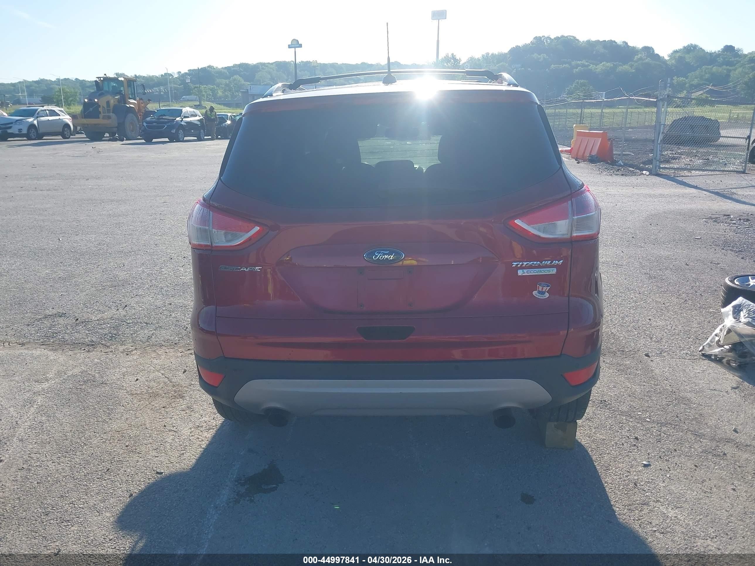 2013 Ford Escape Titanium Red vin: 1FMCU0J90DUD77677