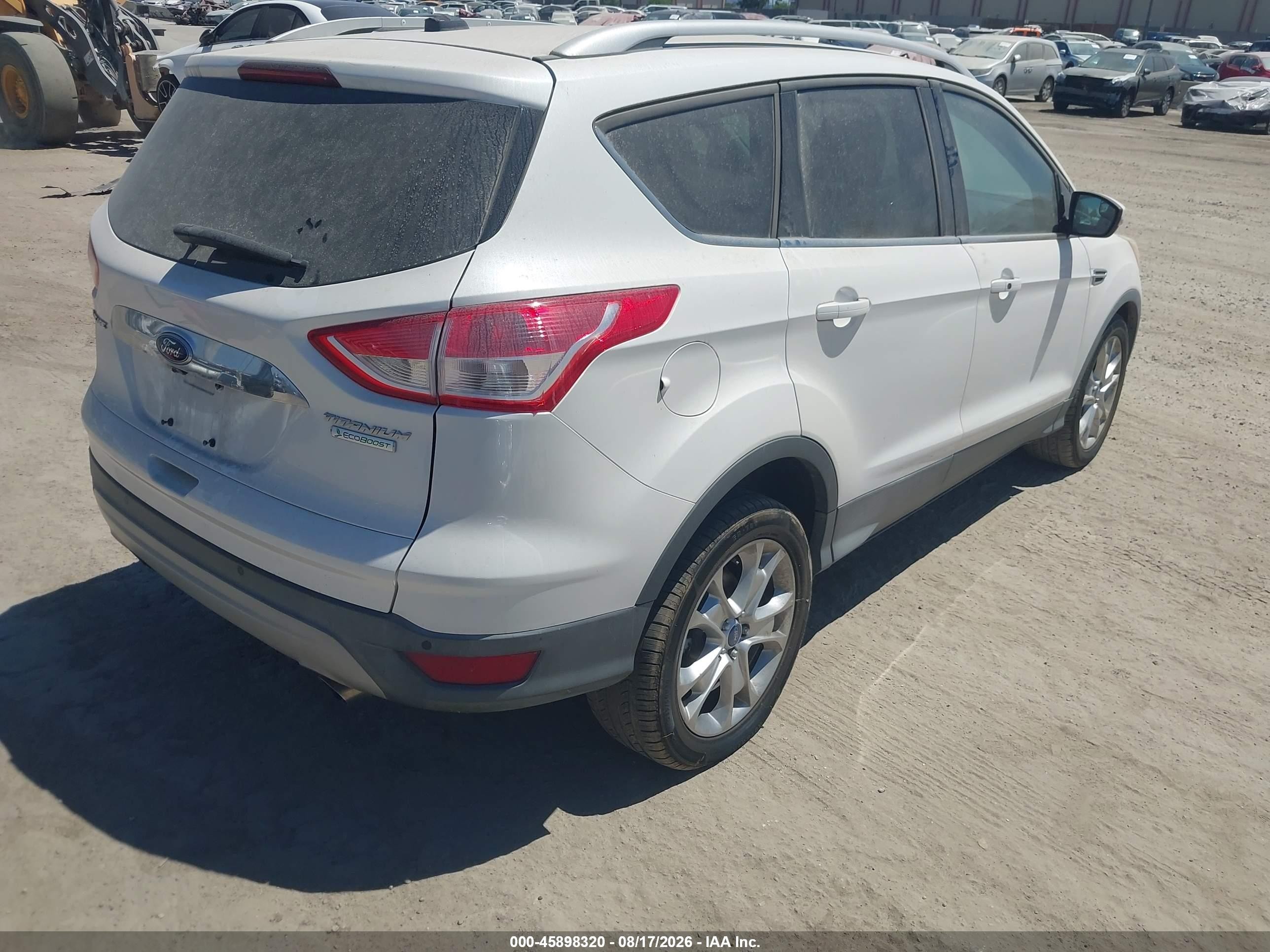 2014 Ford Escape Titanium White vin: 1FMCU0J90EUA15835