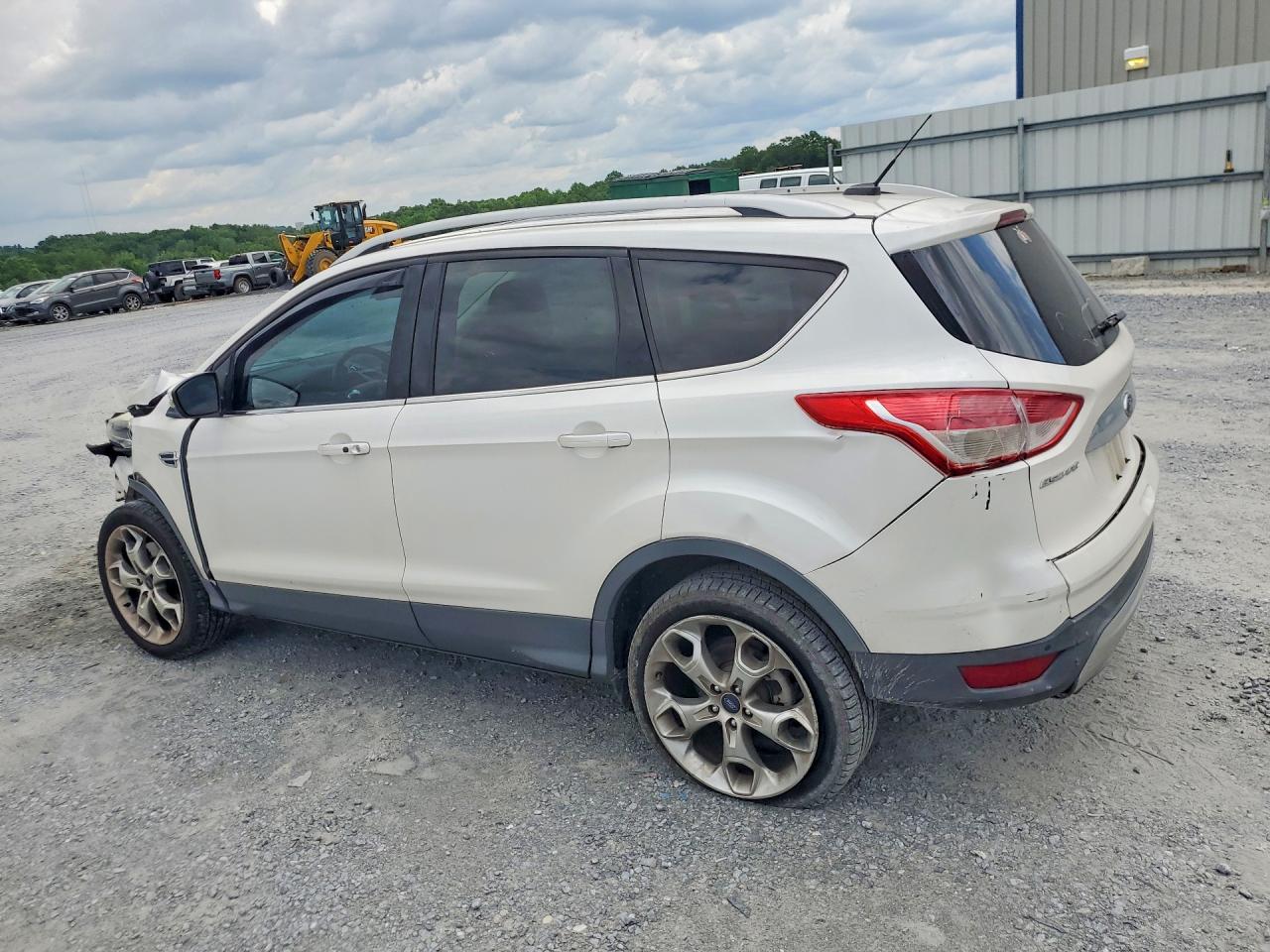 2014 Ford Escape Titanium White vin: 1FMCU0J90EUA26897