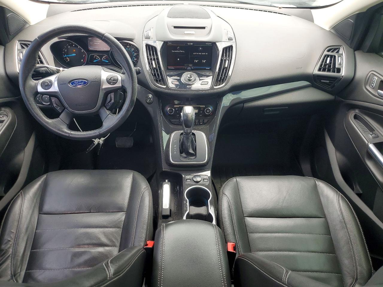 2014 Ford Escape Titanium White vin: 1FMCU0J90EUA26897