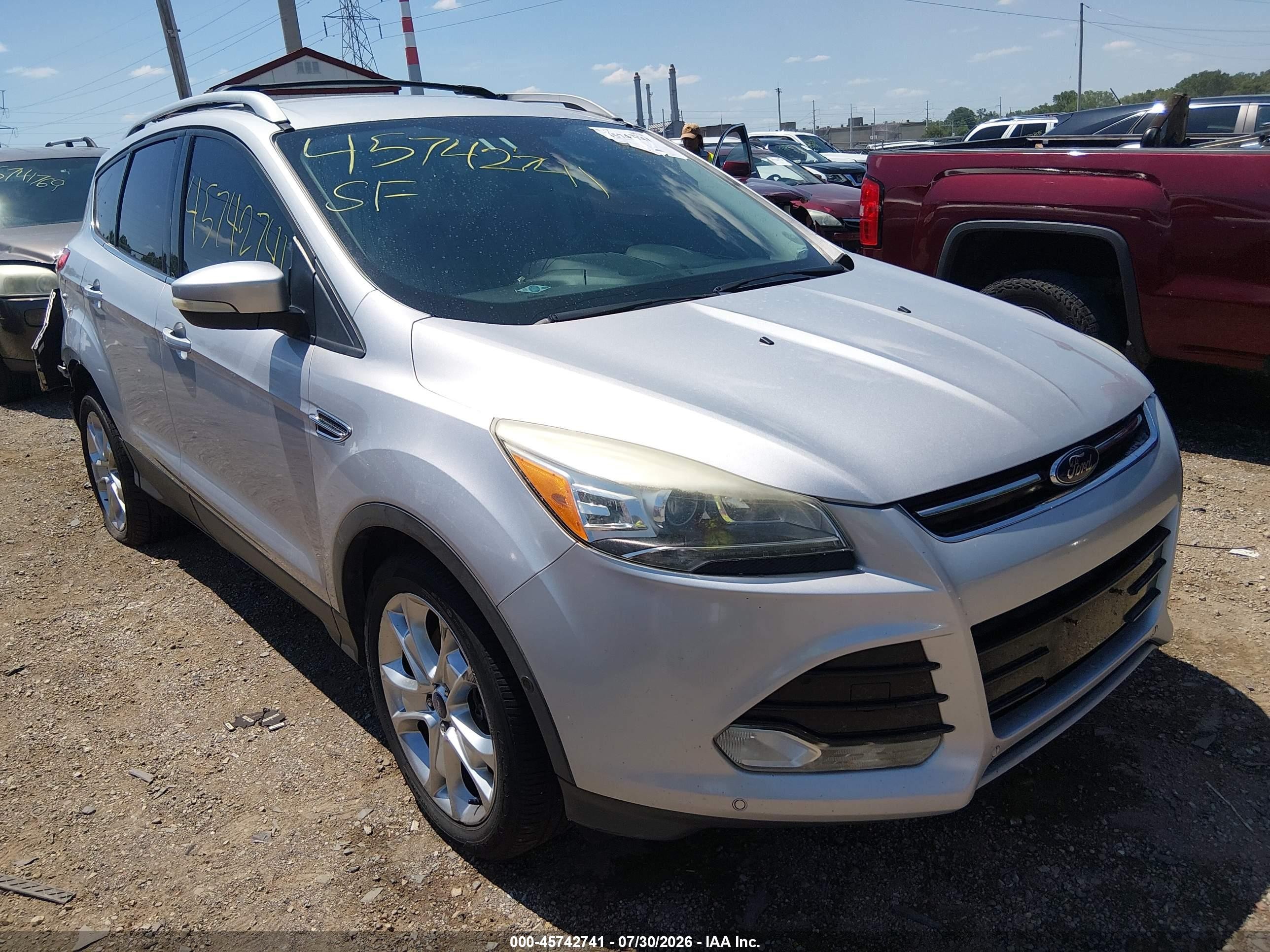 2014 Ford Escape Titanium Silver vin: 1FMCU0J90EUB31682