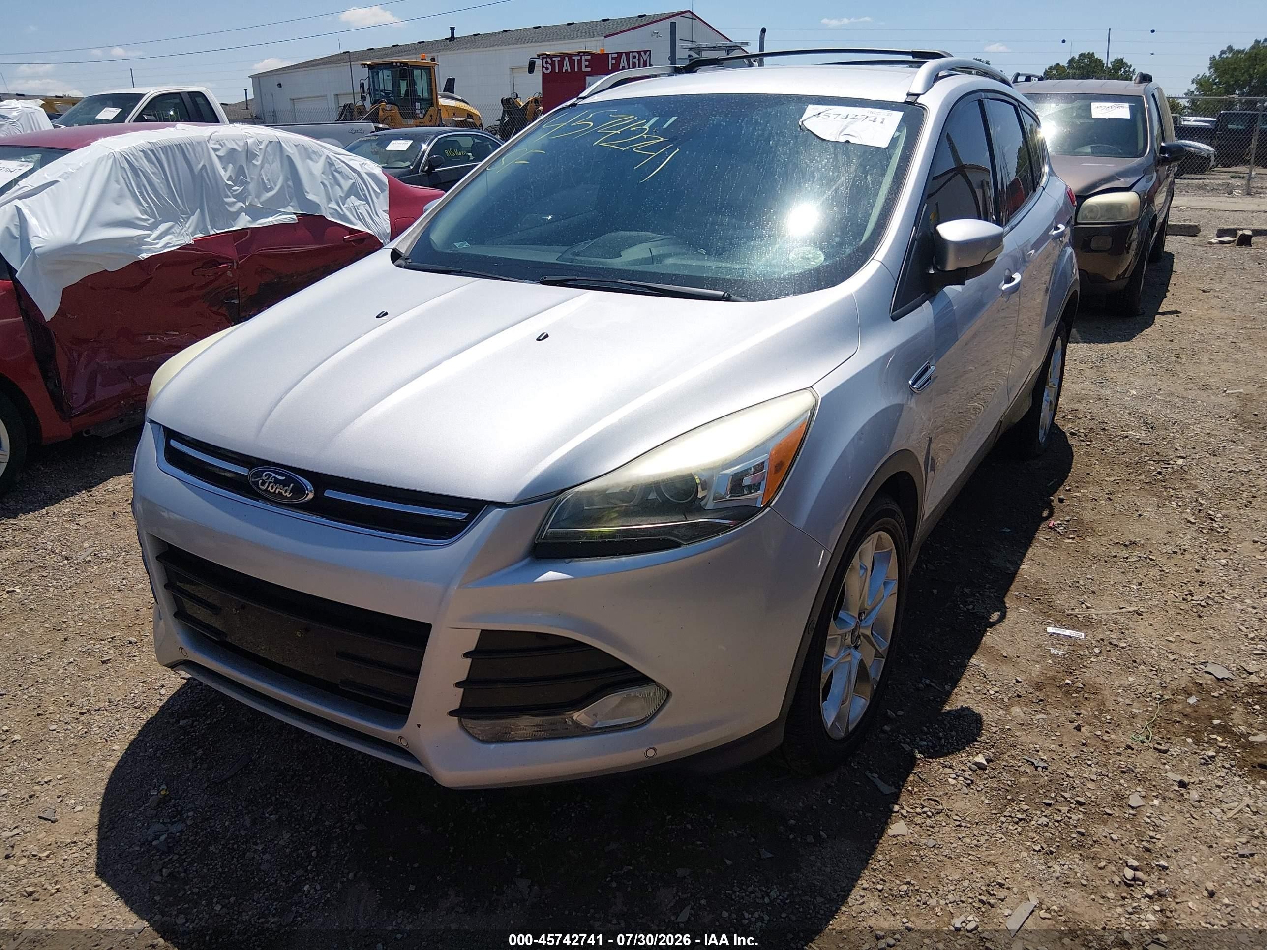 2014 Ford Escape Titanium Silver vin: 1FMCU0J90EUB31682