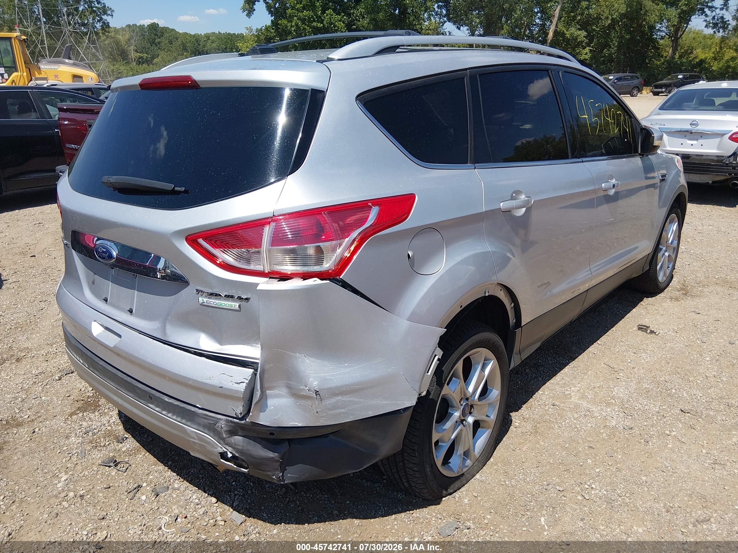 2014 Ford Escape Titanium Silver vin: 1FMCU0J90EUB31682