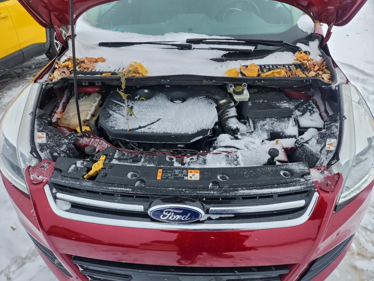2014 Ford Escape Titanium Red vin: 1FMCU0J90EUB96693