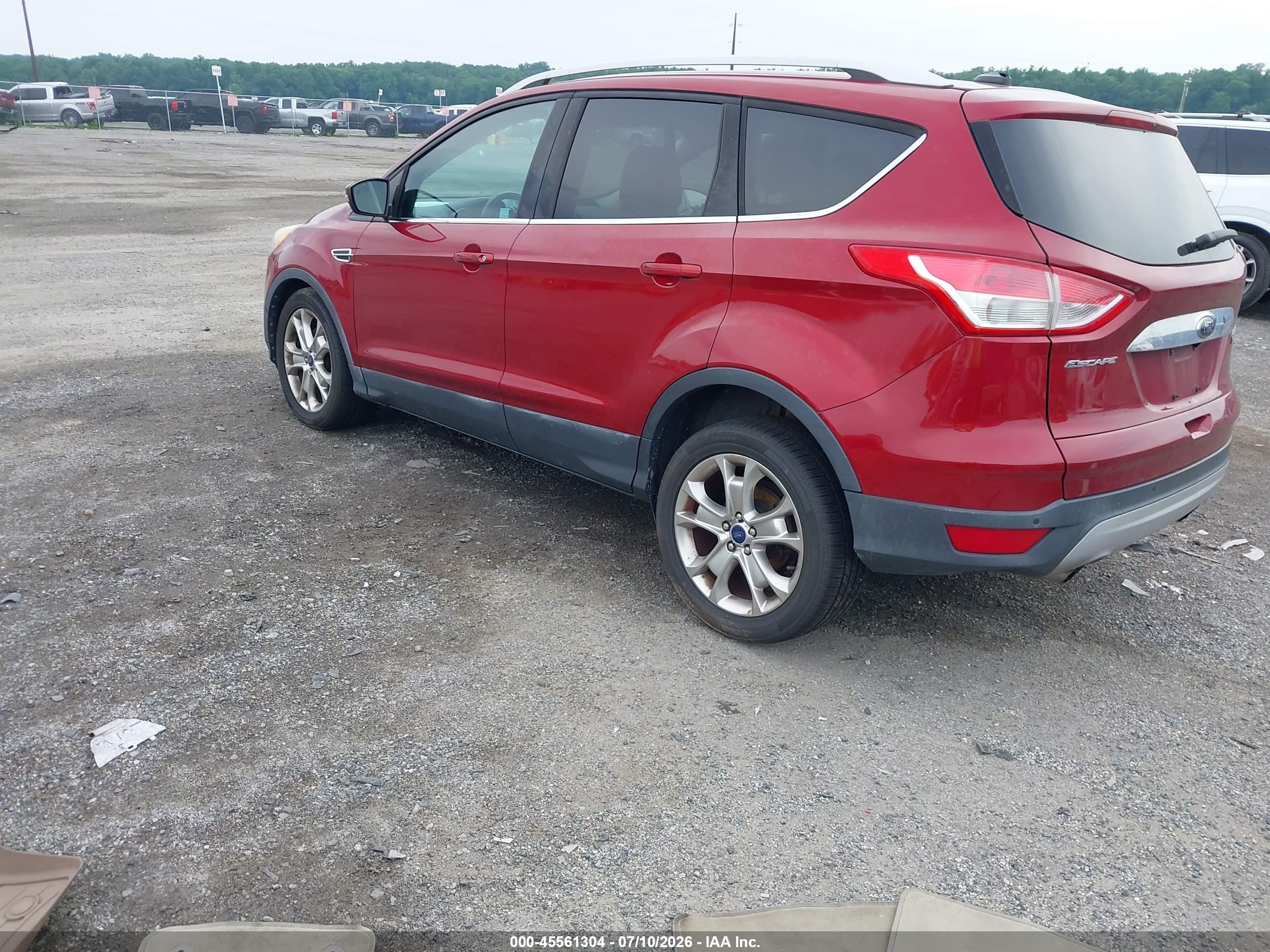 2014 Ford Escape Titanium Red vin: 1FMCU0J90EUC15842