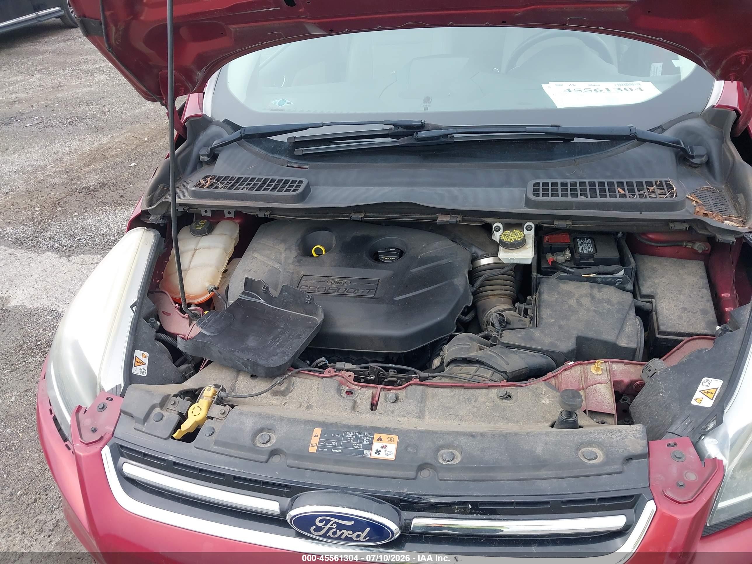 2014 Ford Escape Titanium Red vin: 1FMCU0J90EUC15842