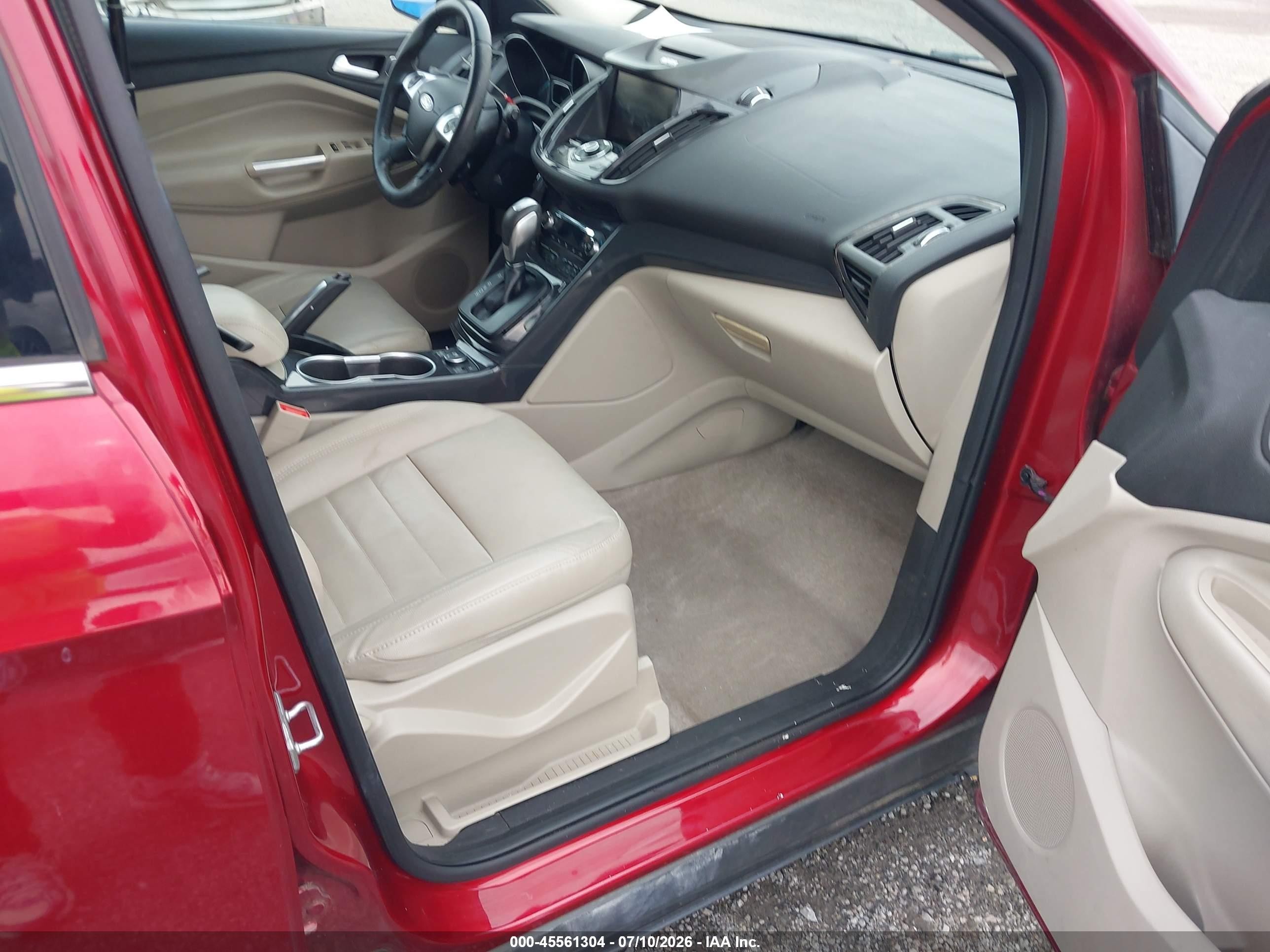 2014 Ford Escape Titanium Red vin: 1FMCU0J90EUC15842