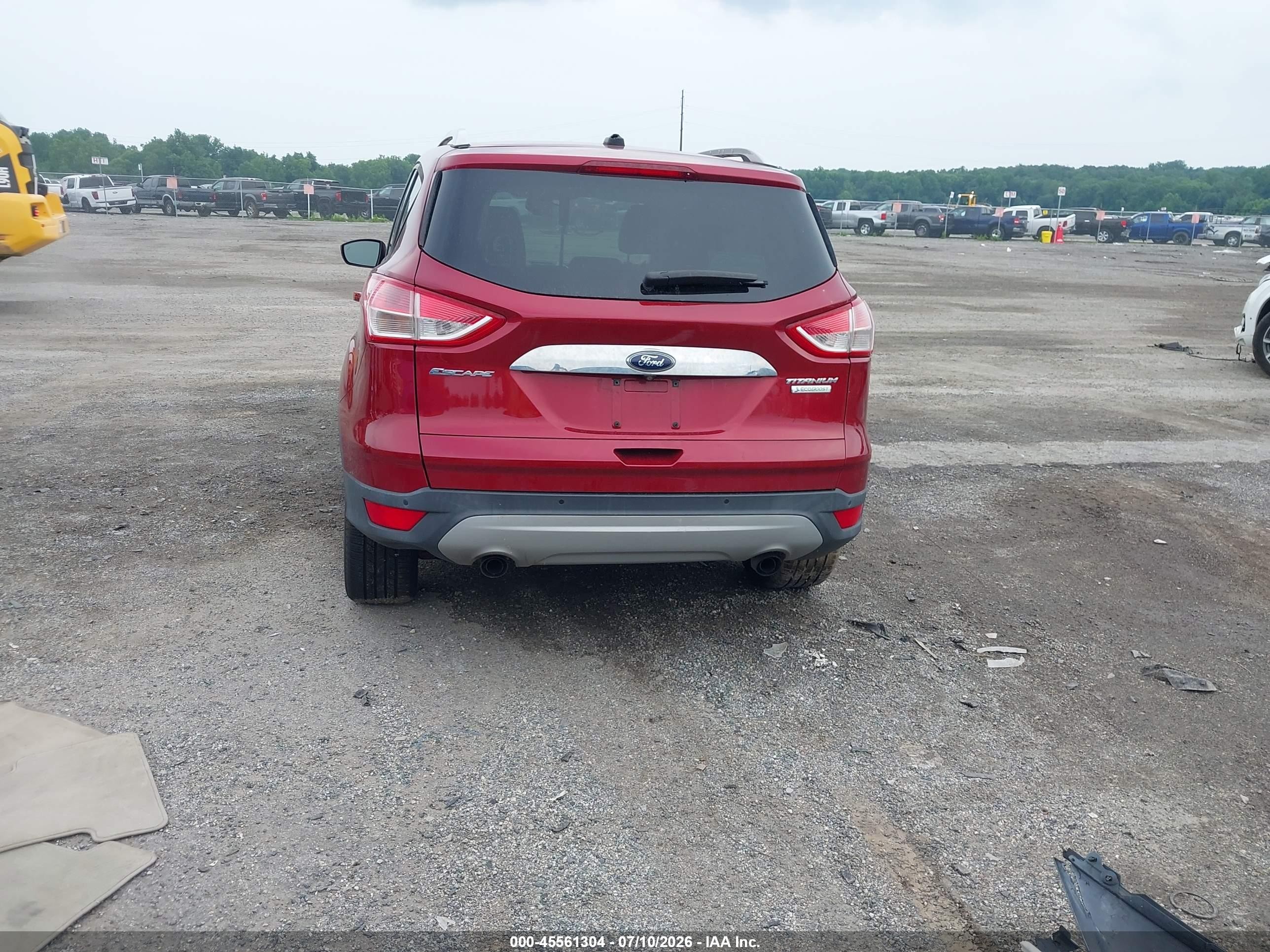 2014 Ford Escape Titanium Red vin: 1FMCU0J90EUC15842