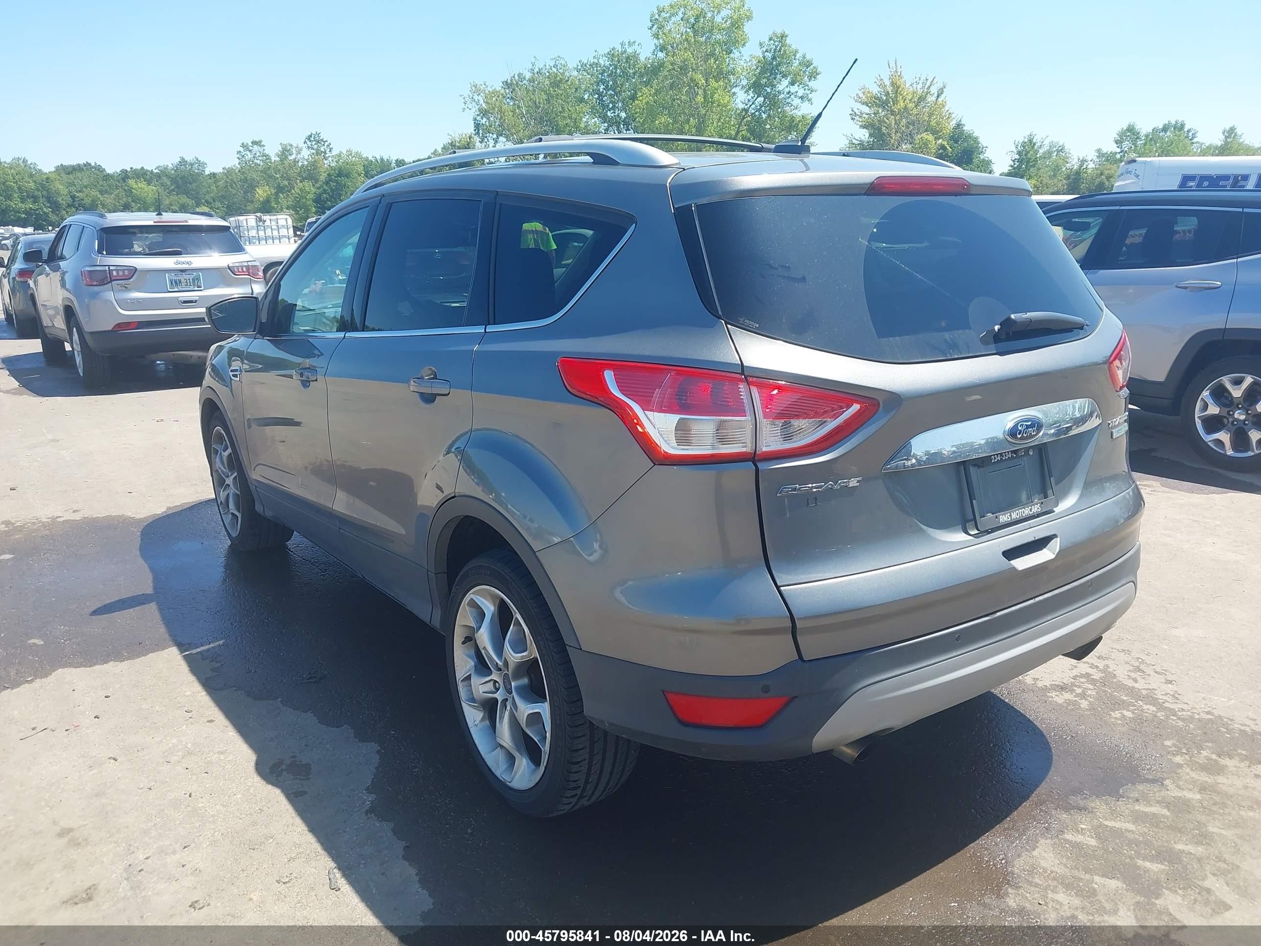 2014 Ford Escape Titanium Серый vin: 1FMCU0J90EUD30571