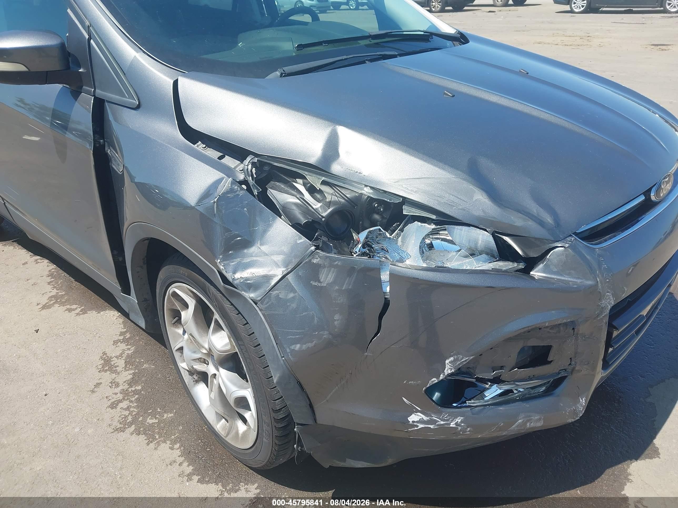 2014 Ford Escape Titanium Серый vin: 1FMCU0J90EUD30571