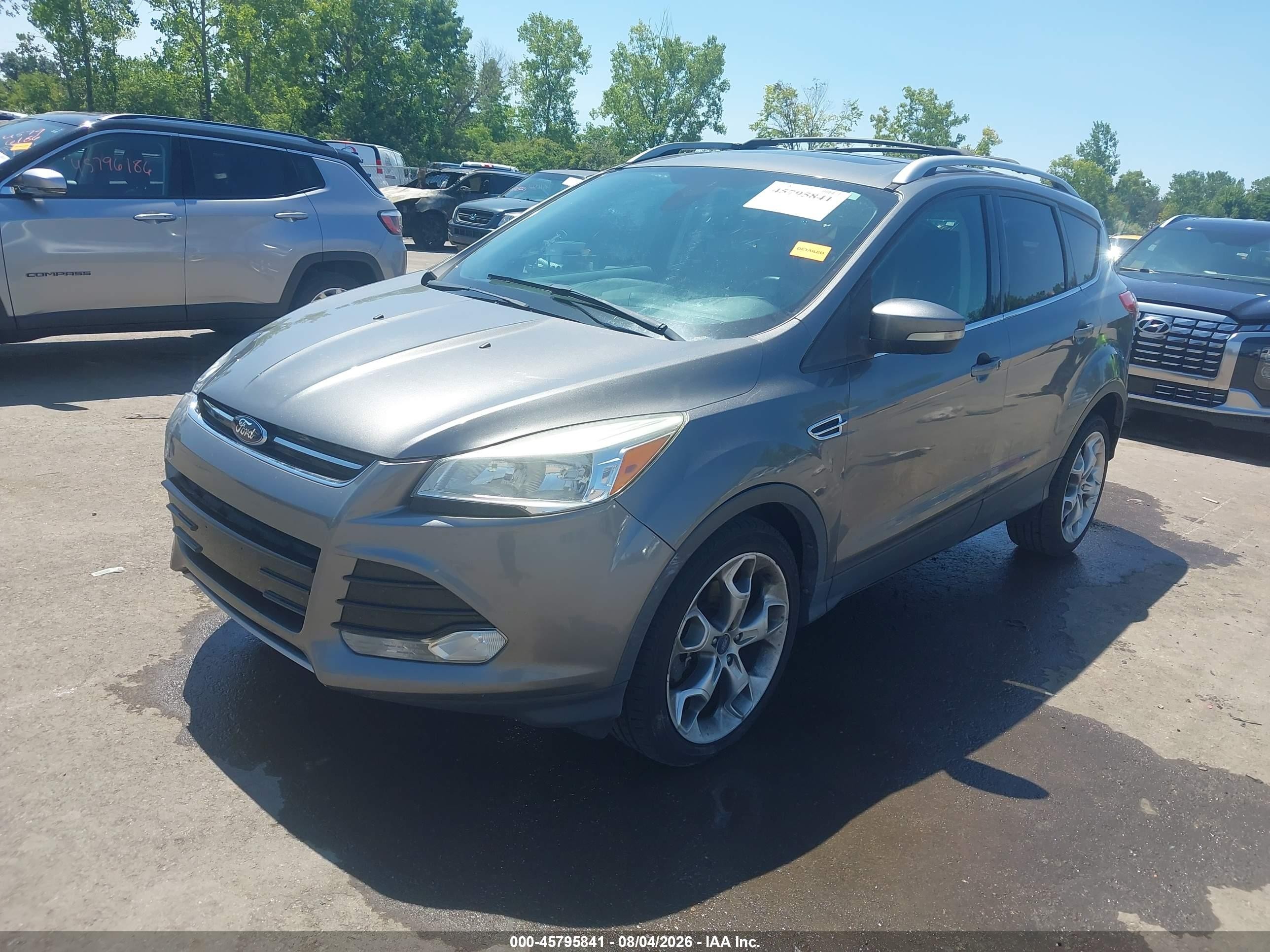 2014 Ford Escape Titanium Серый vin: 1FMCU0J90EUD30571