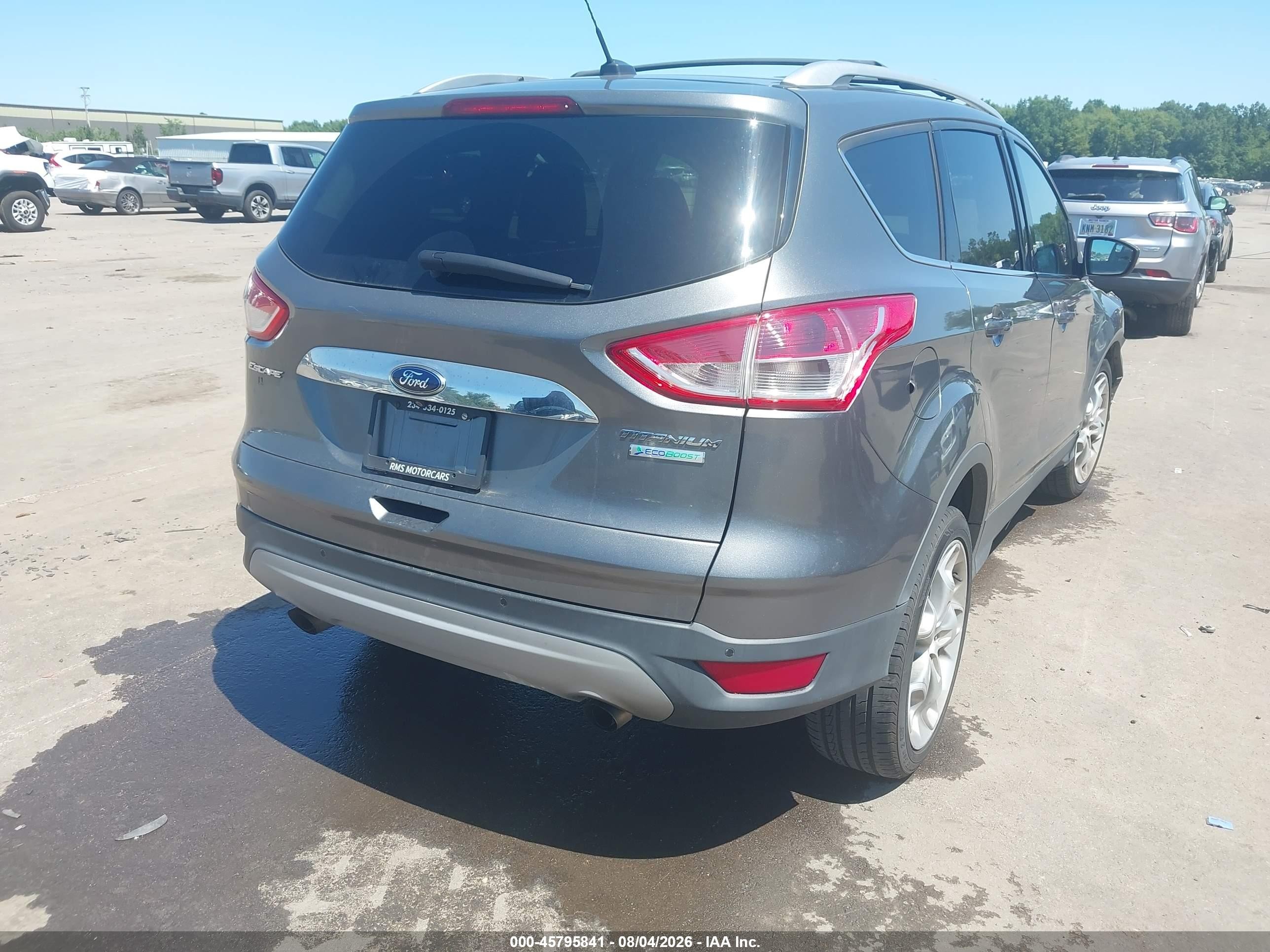 2014 Ford Escape Titanium Серый vin: 1FMCU0J90EUD30571