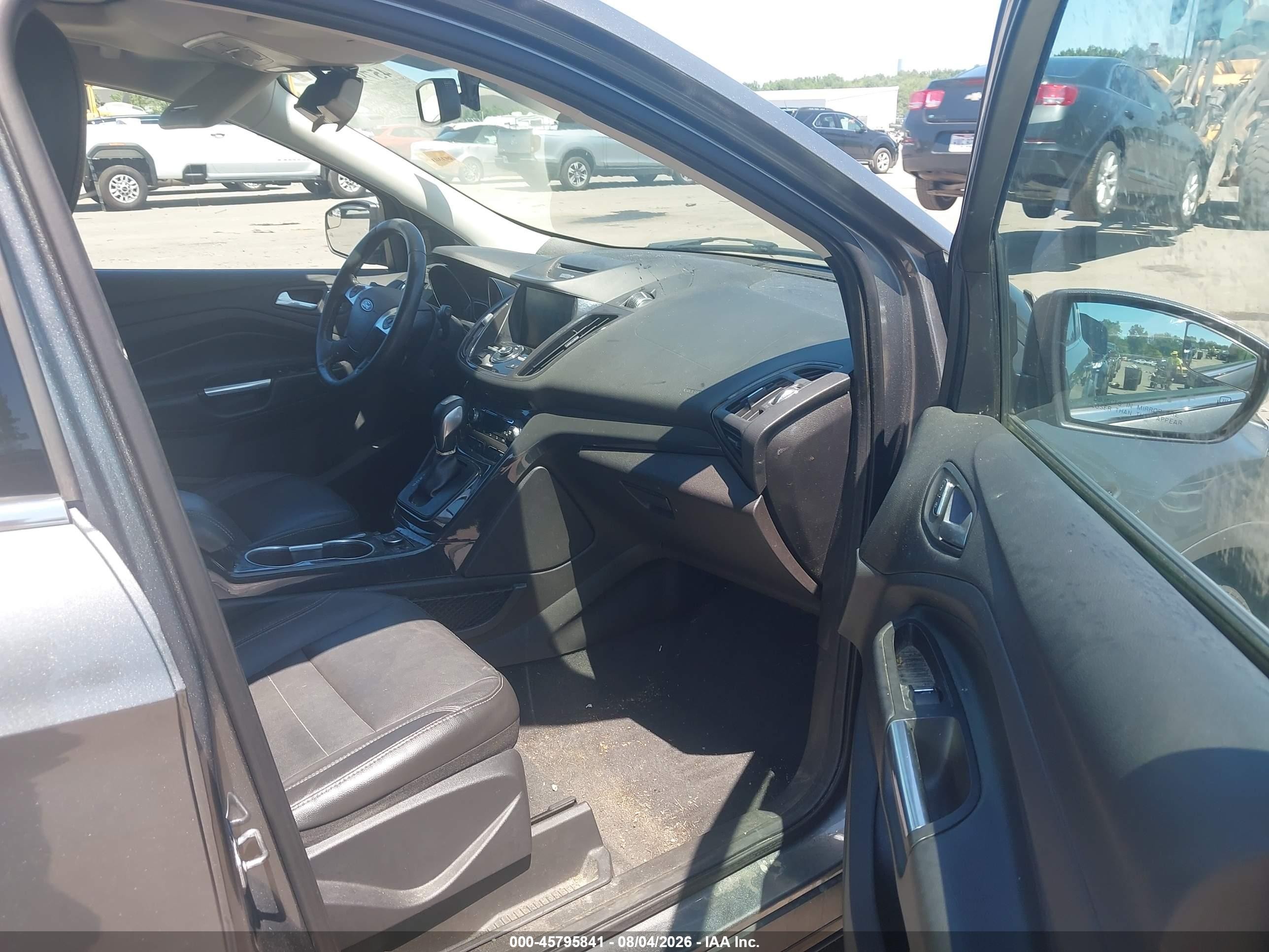 2014 Ford Escape Titanium Серый vin: 1FMCU0J90EUD30571