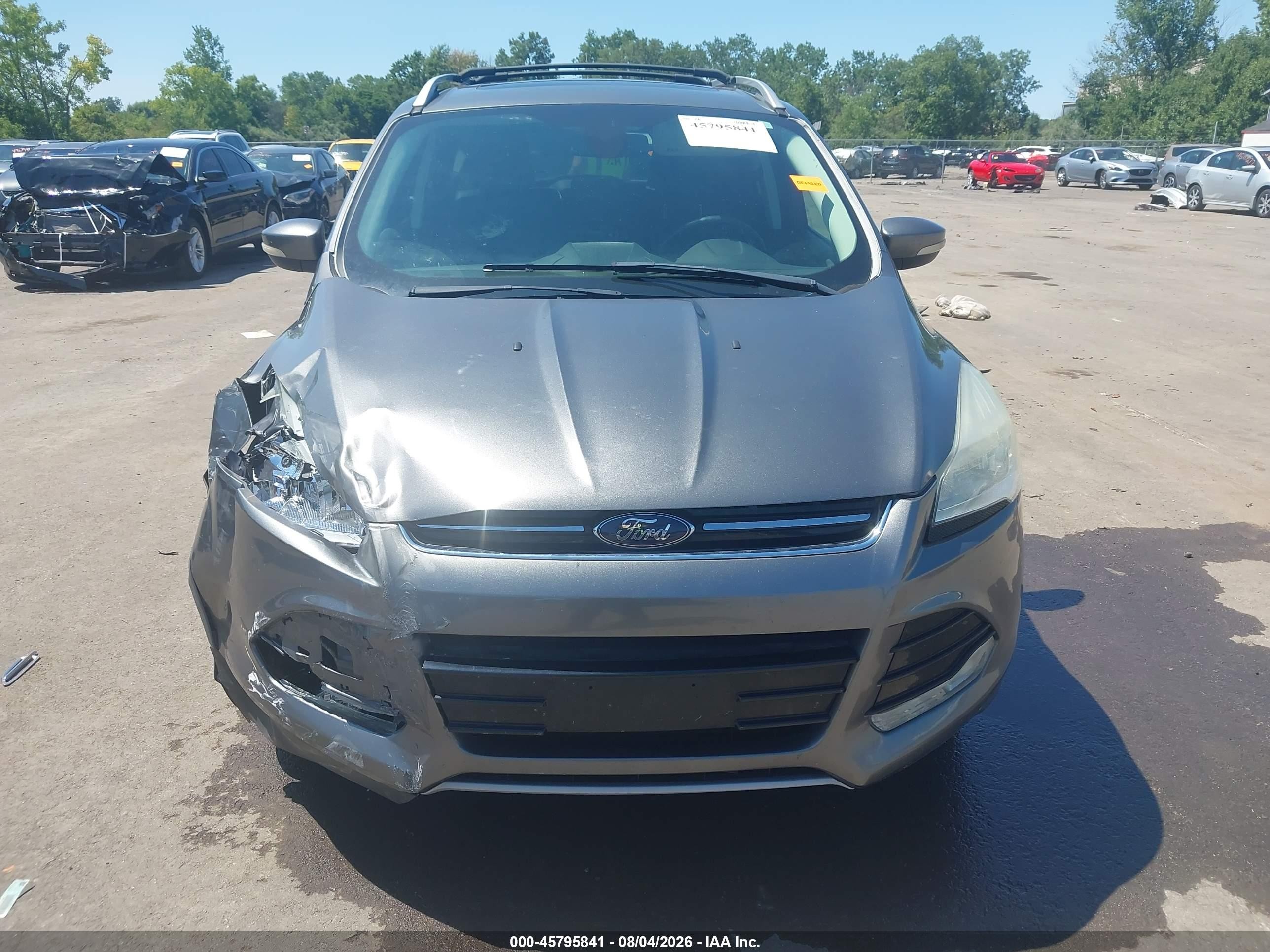 2014 Ford Escape Titanium Серый vin: 1FMCU0J90EUD30571