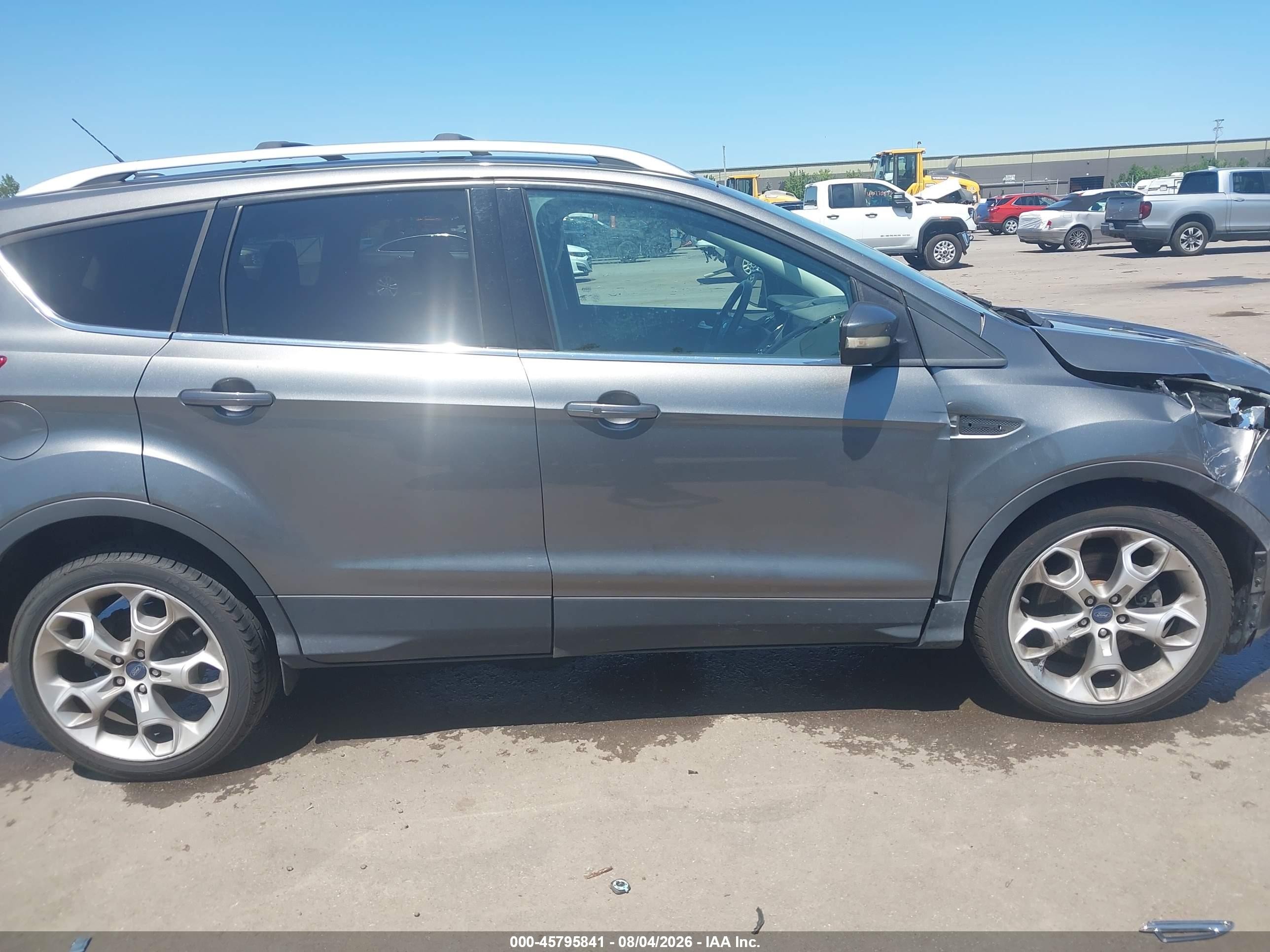 2014 Ford Escape Titanium Серый vin: 1FMCU0J90EUD30571