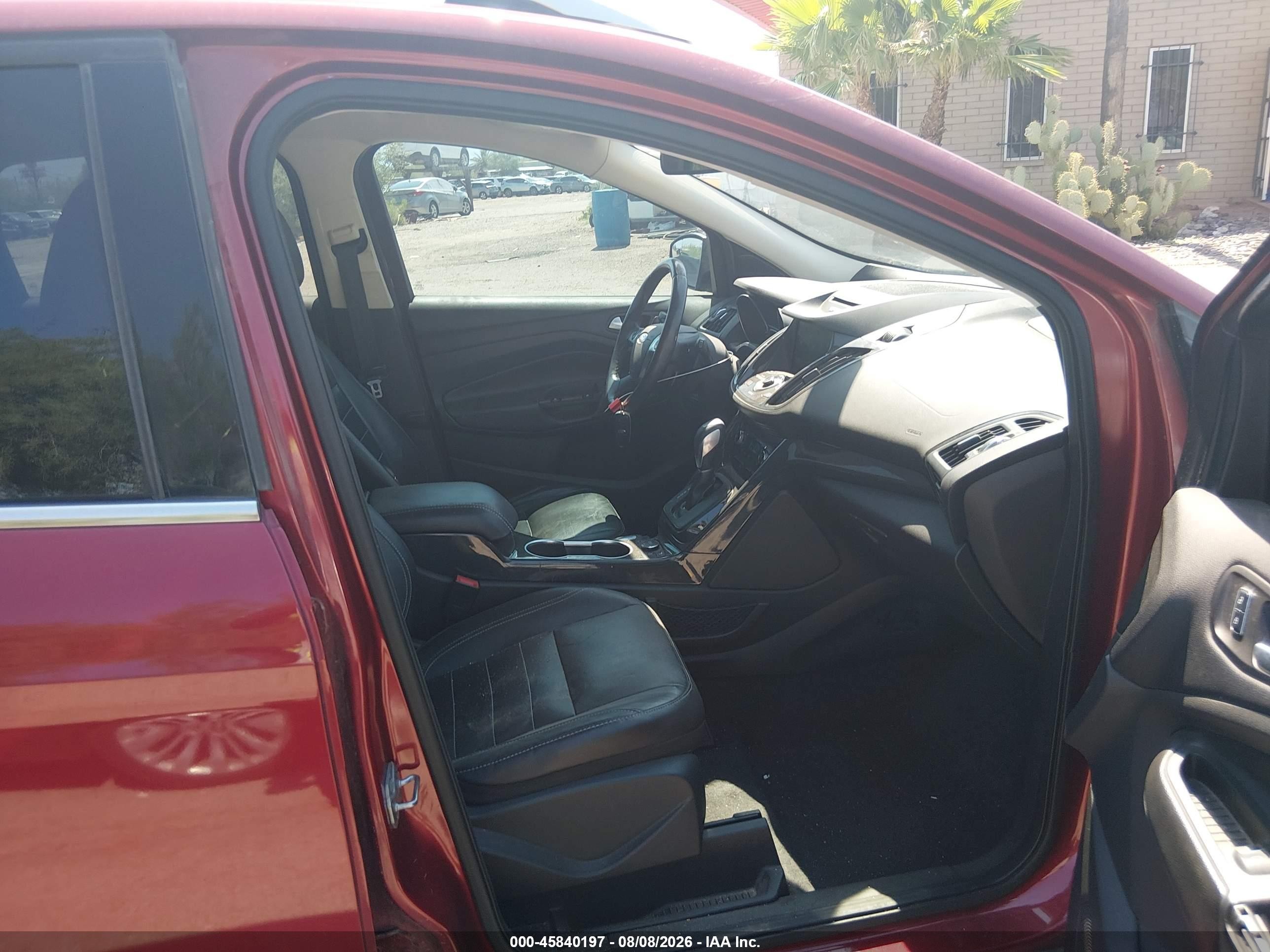 2014 Ford Escape Titanium Red vin: 1FMCU0J90EUD71931