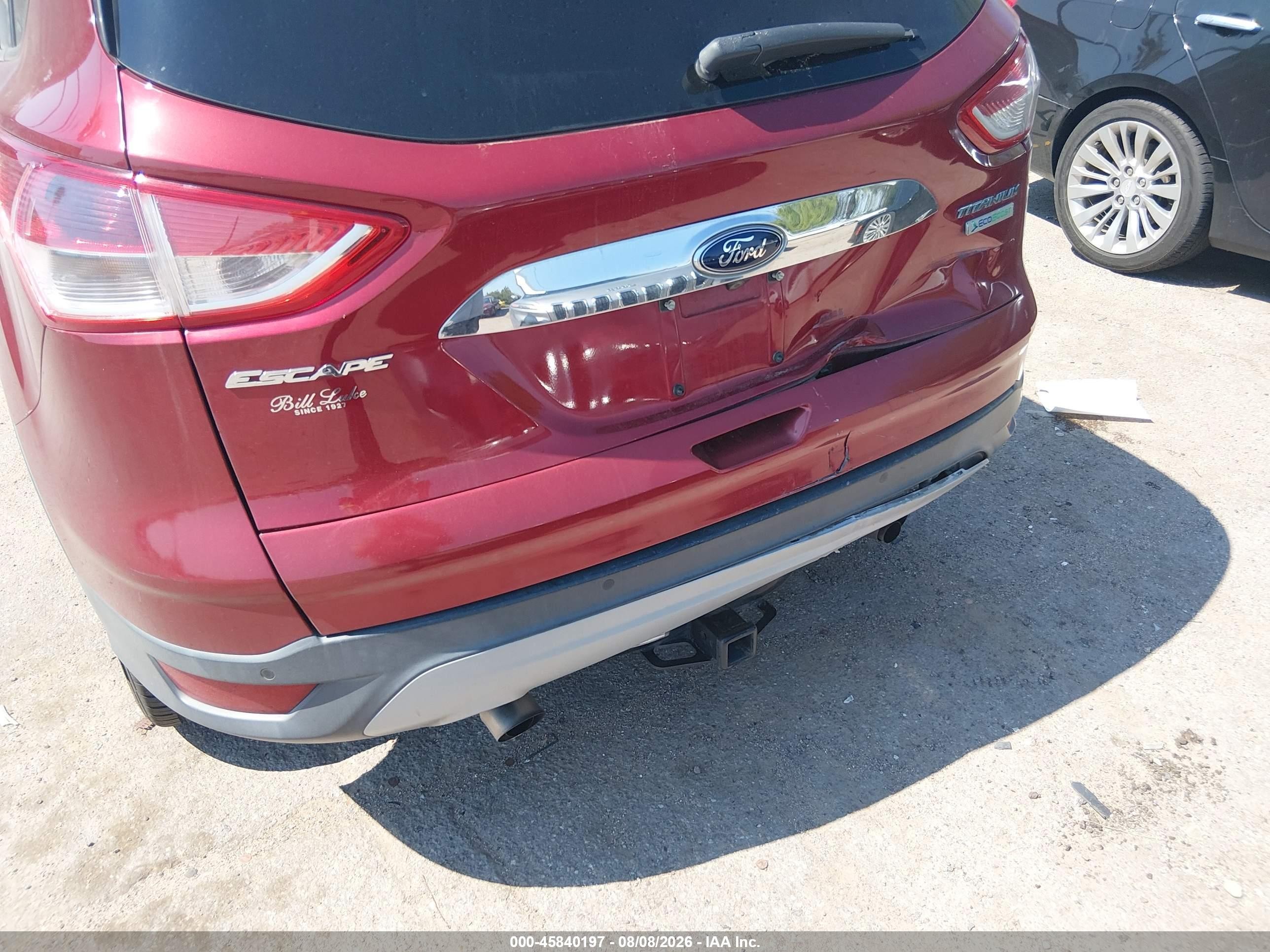 2014 Ford Escape Titanium Red vin: 1FMCU0J90EUD71931