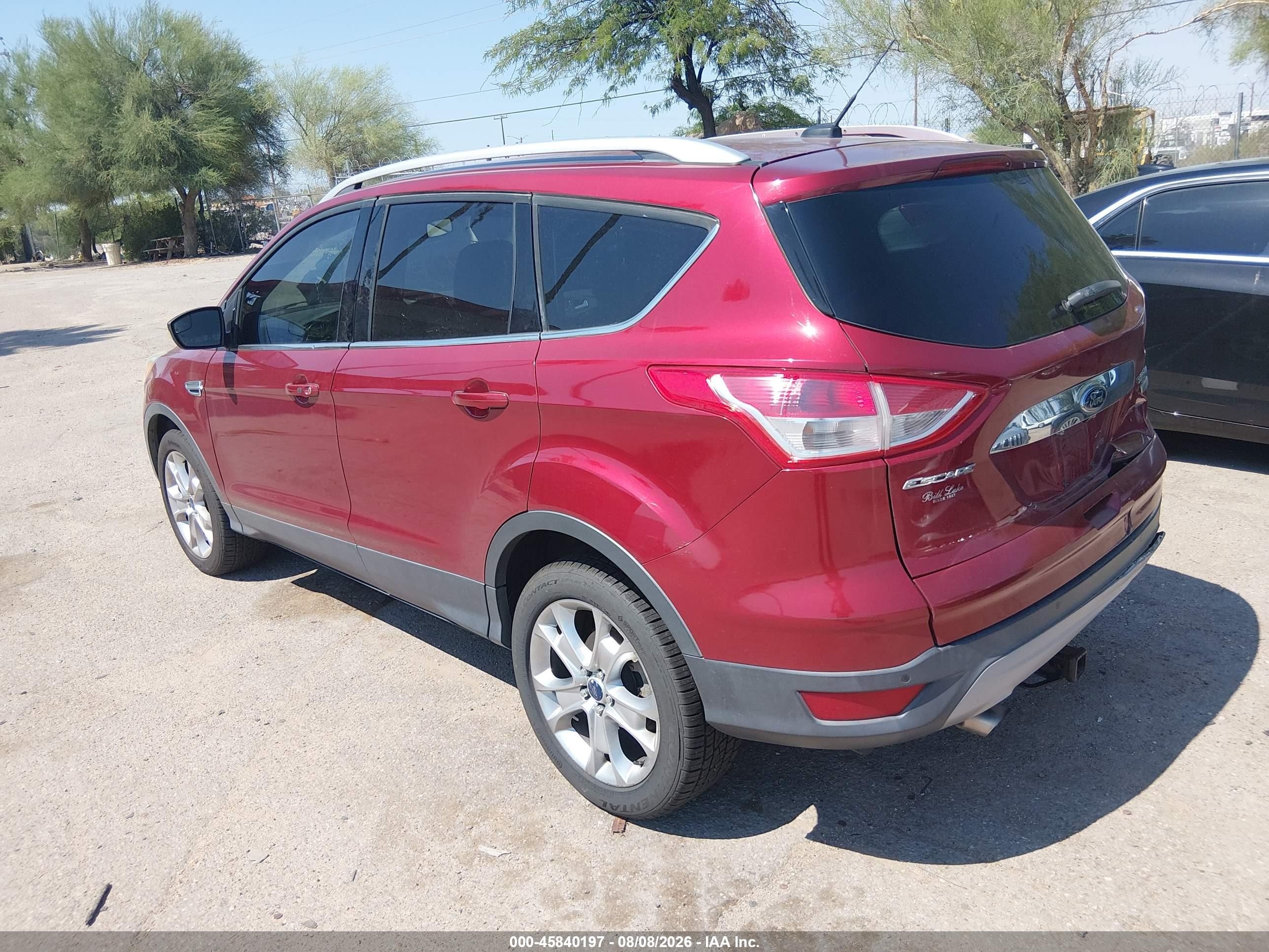 2014 Ford Escape Titanium Red vin: 1FMCU0J90EUD71931