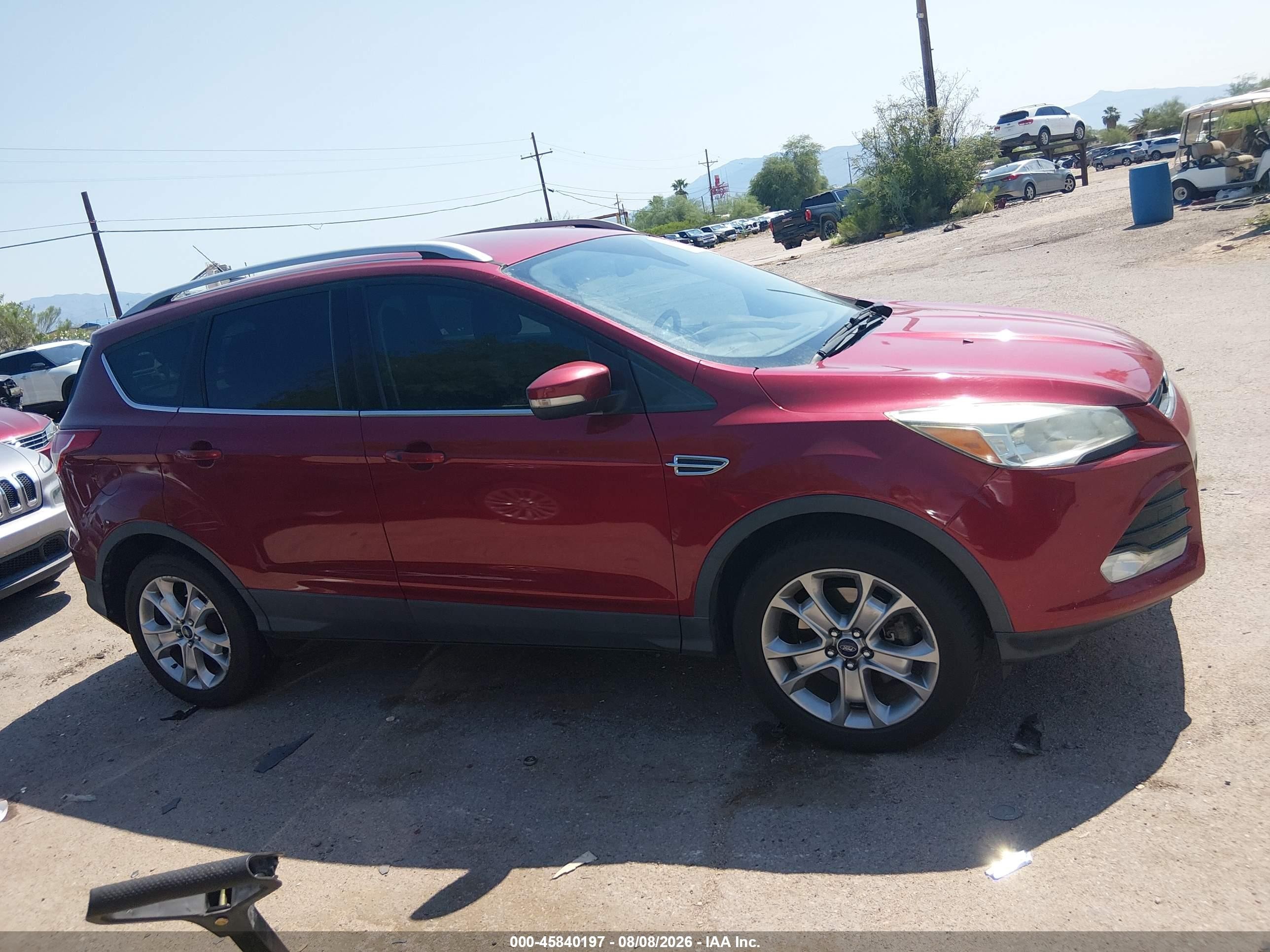 2014 Ford Escape Titanium Red vin: 1FMCU0J90EUD71931