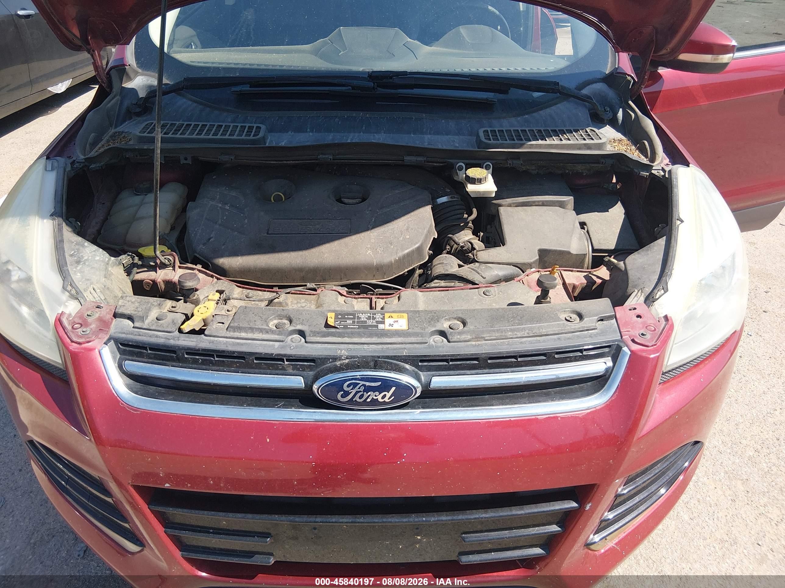 2014 Ford Escape Titanium Red vin: 1FMCU0J90EUD71931