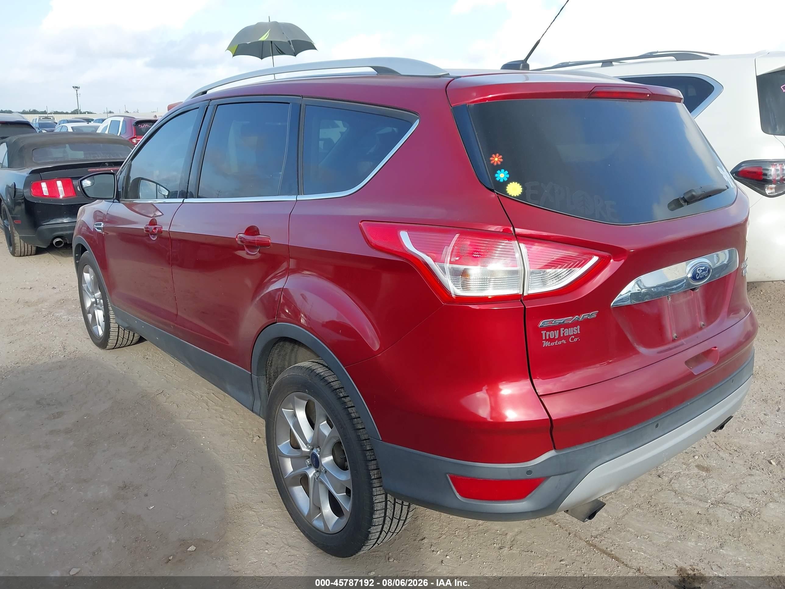 2015 Ford Escape Titanium Red vin: 1FMCU0J90FUB05374