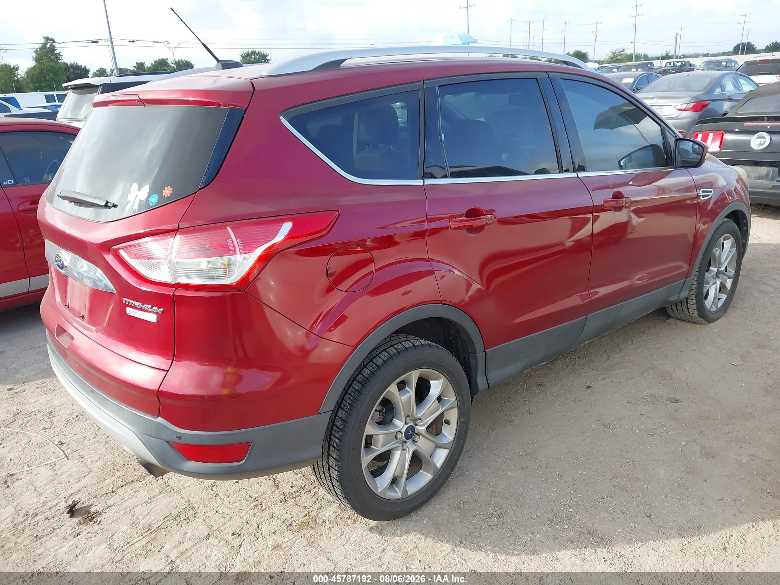 2015 Ford Escape Titanium Red vin: 1FMCU0J90FUB05374