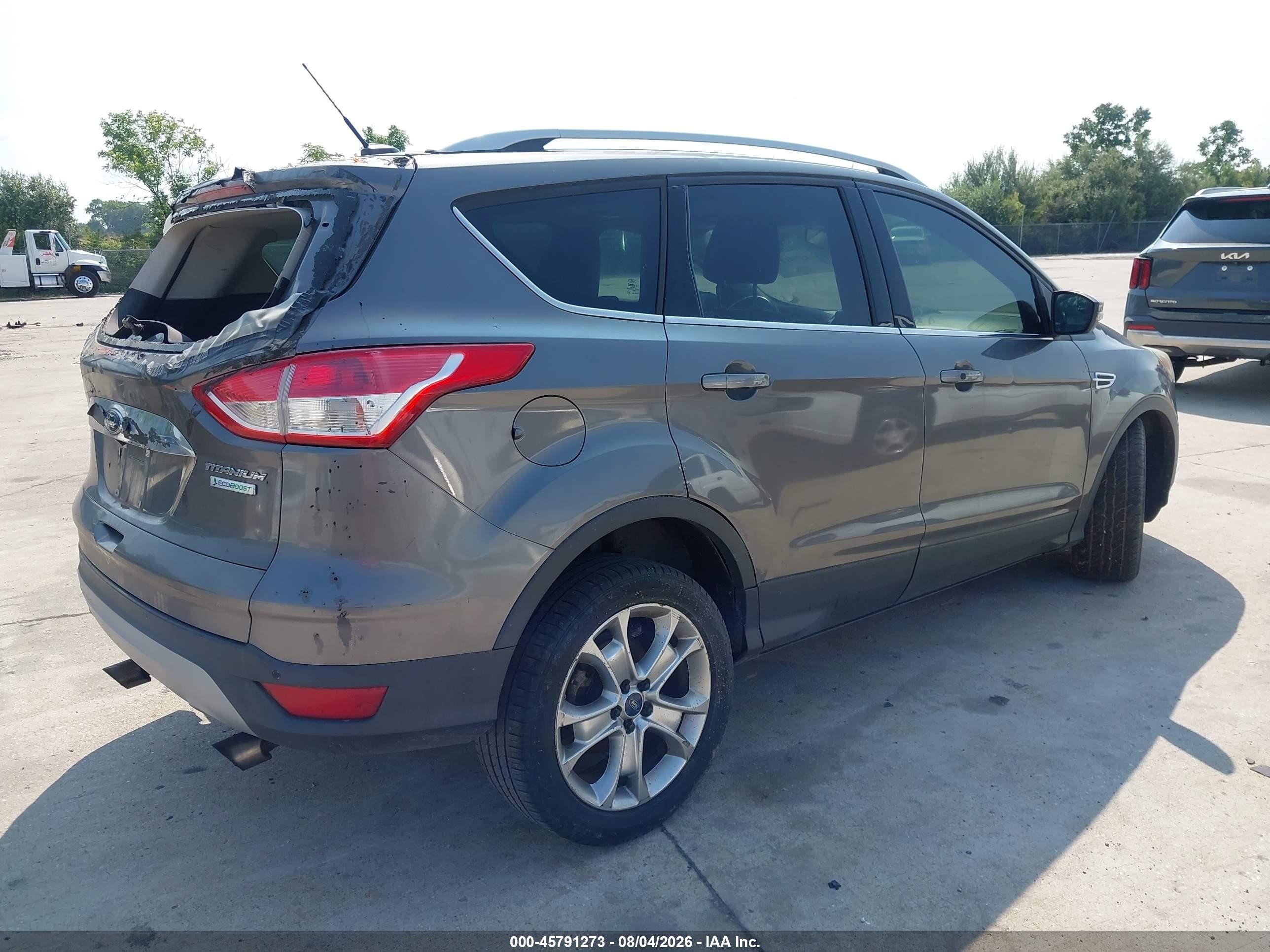 2014 Ford Escape Titanium Gray vin: 1FMCU0J91EUA40128
