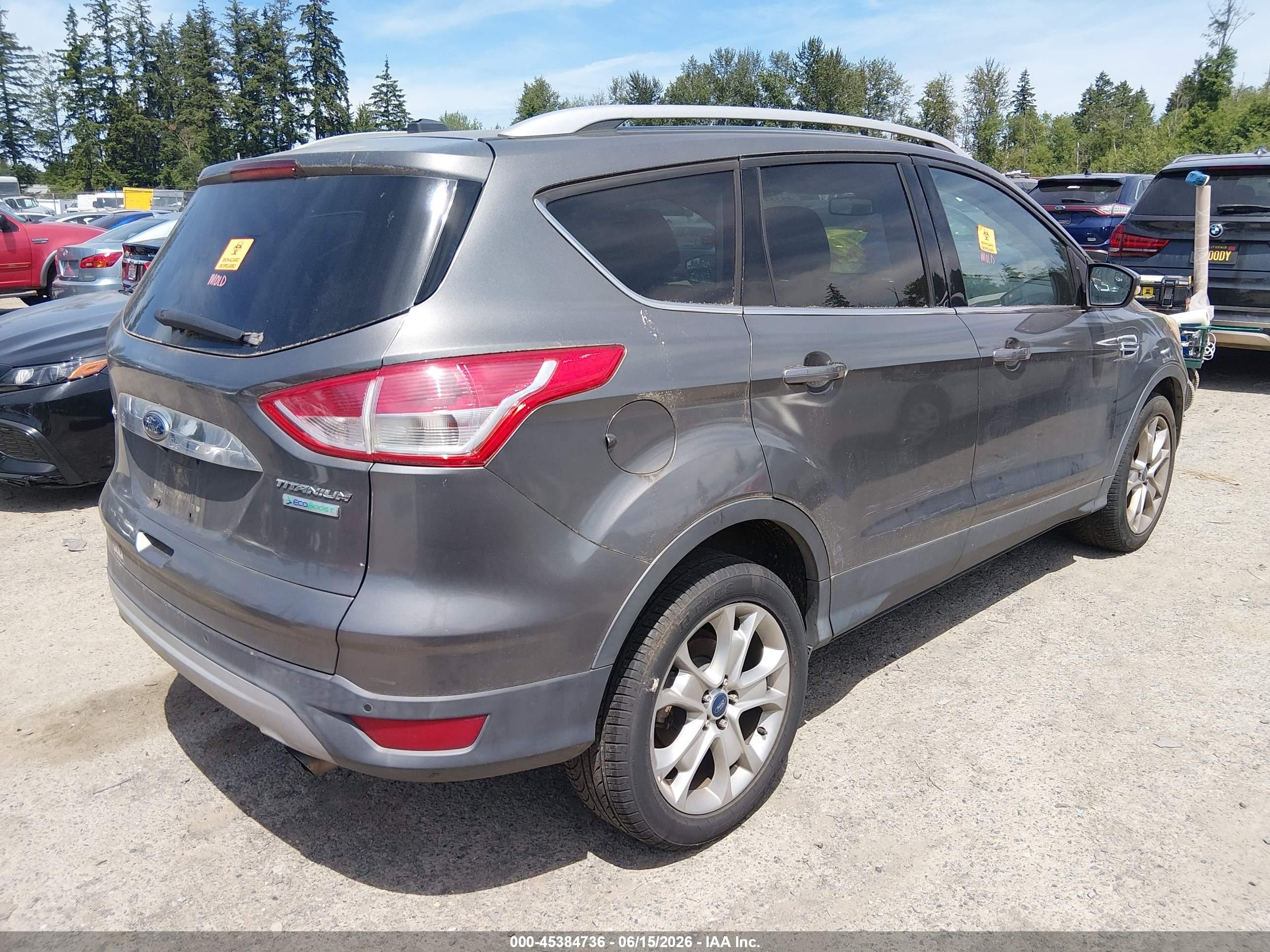 2014 Ford Escape Titanium Gray vin: 1FMCU0J91EUA85652