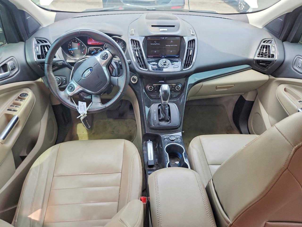 2014 Ford Escape Titanium White vin: 1FMCU0J91EUB92958