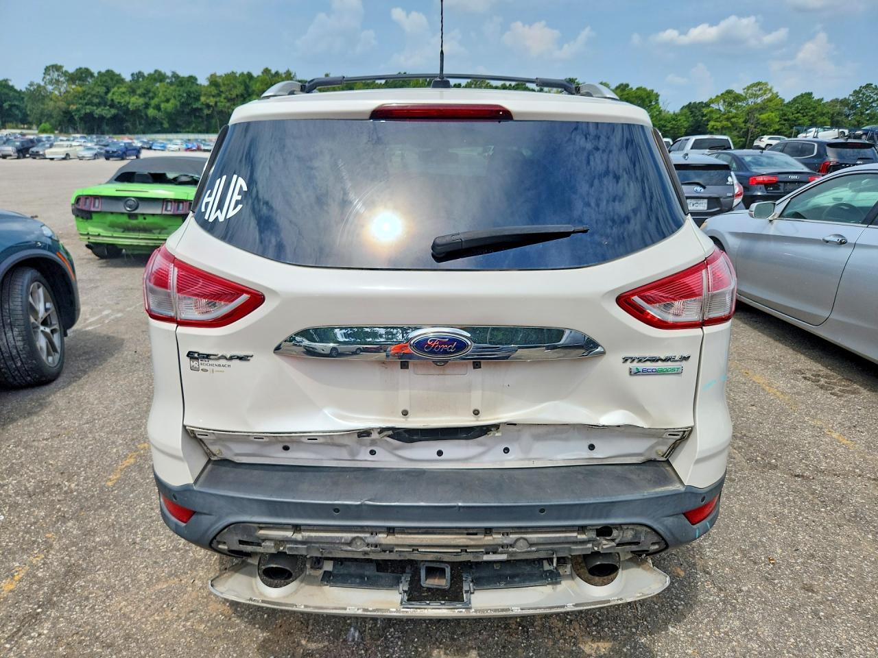 2014 Ford Escape Titanium White vin: 1FMCU0J91EUB92958