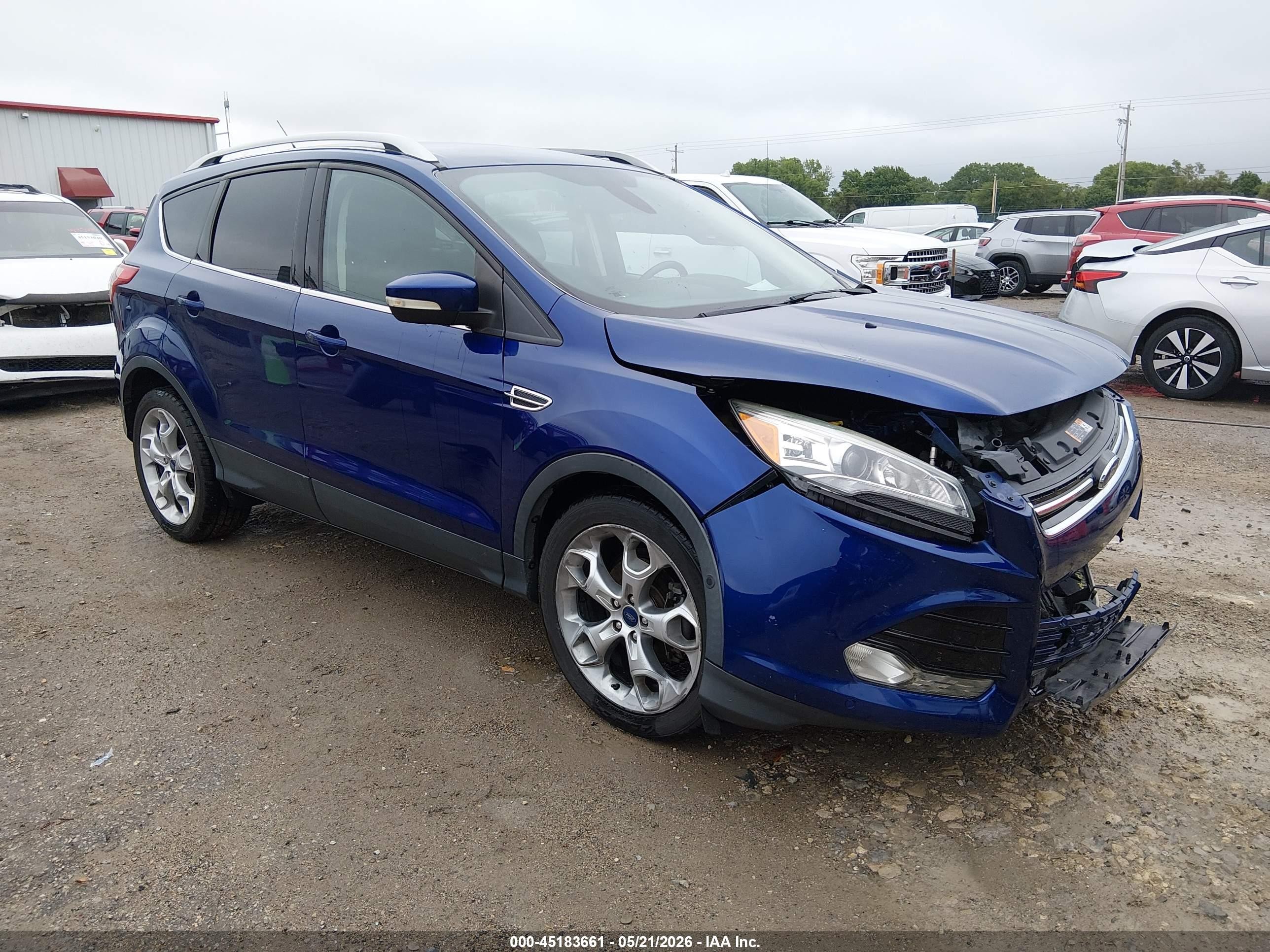 2014 Ford Escape Titanium Blue vin: 1FMCU0J91EUE23860