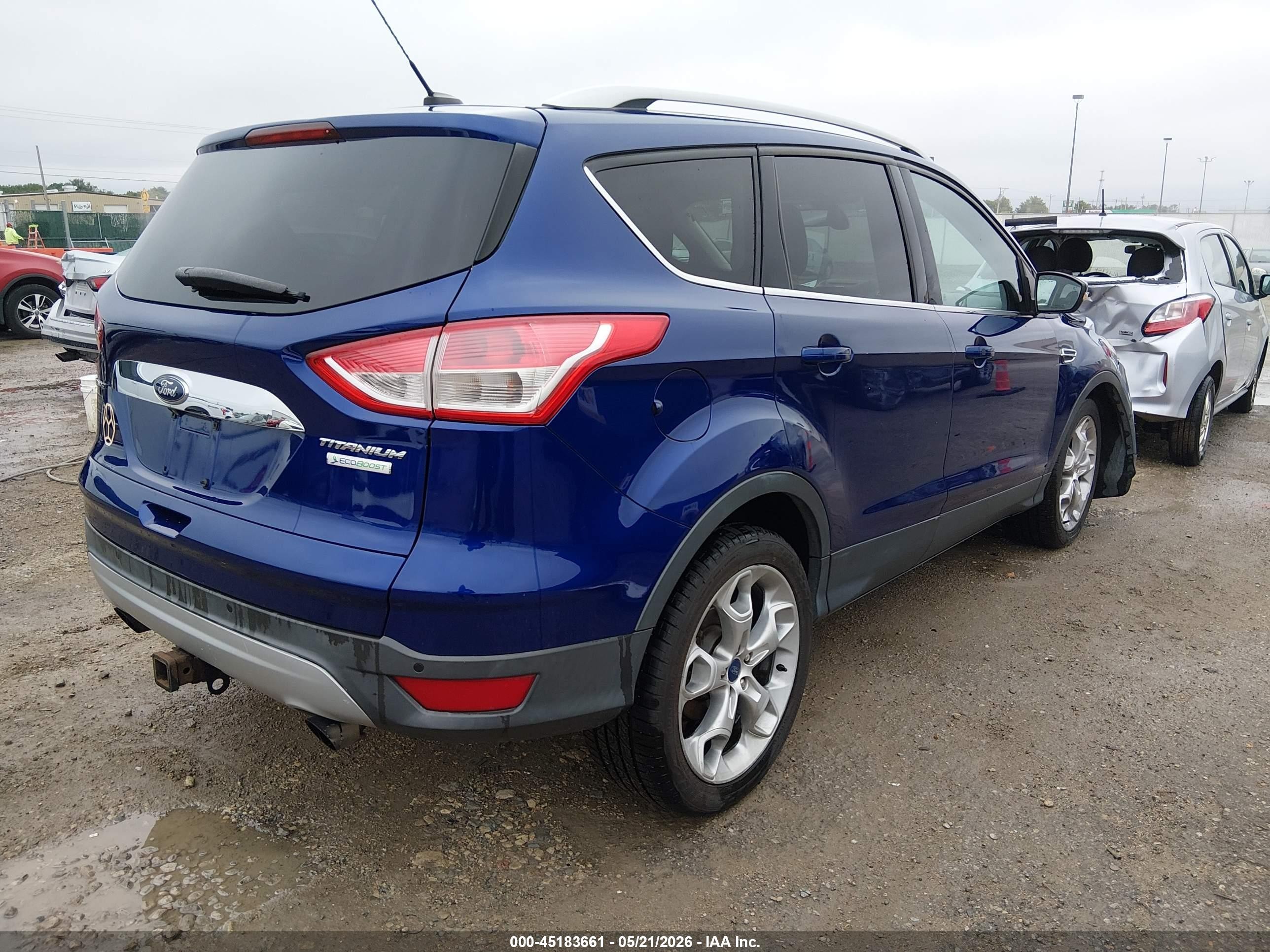 2014 Ford Escape Titanium Blue vin: 1FMCU0J91EUE23860