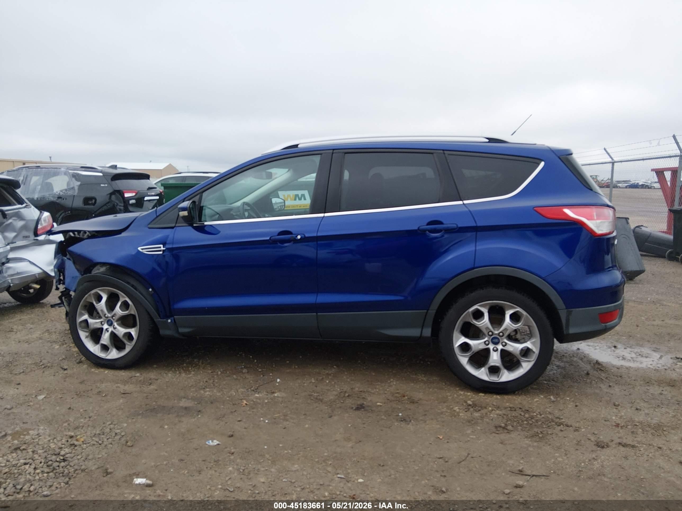 2014 Ford Escape Titanium Blue vin: 1FMCU0J91EUE23860