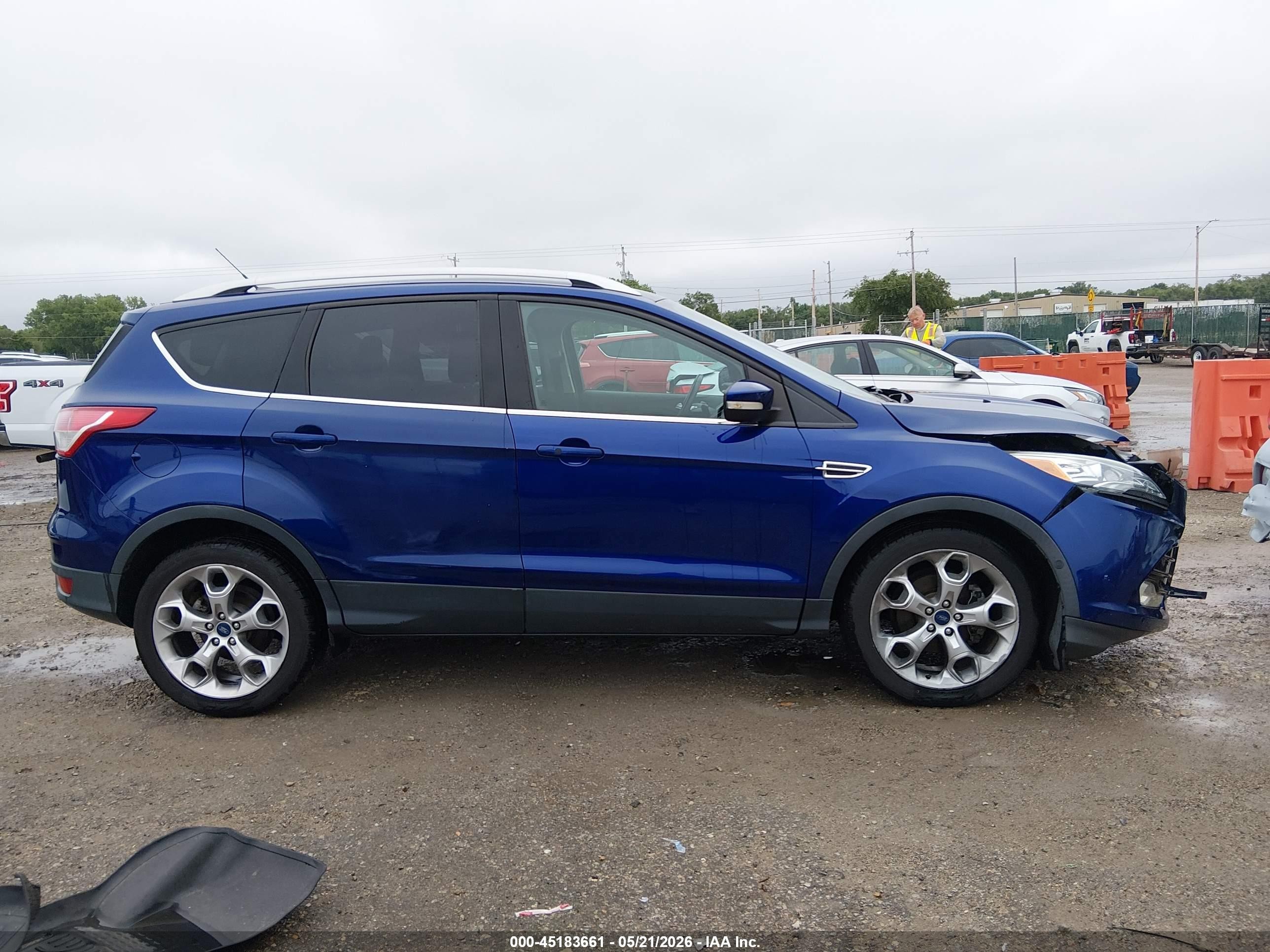 2014 Ford Escape Titanium Blue vin: 1FMCU0J91EUE23860