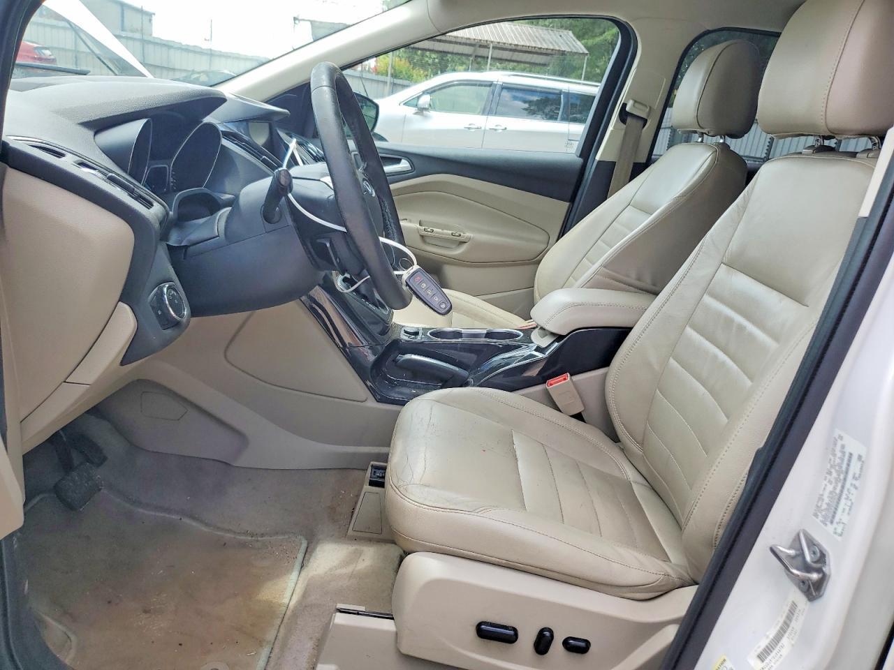 2014 Ford Escape Titanium White vin: 1FMCU0J91EUE46782