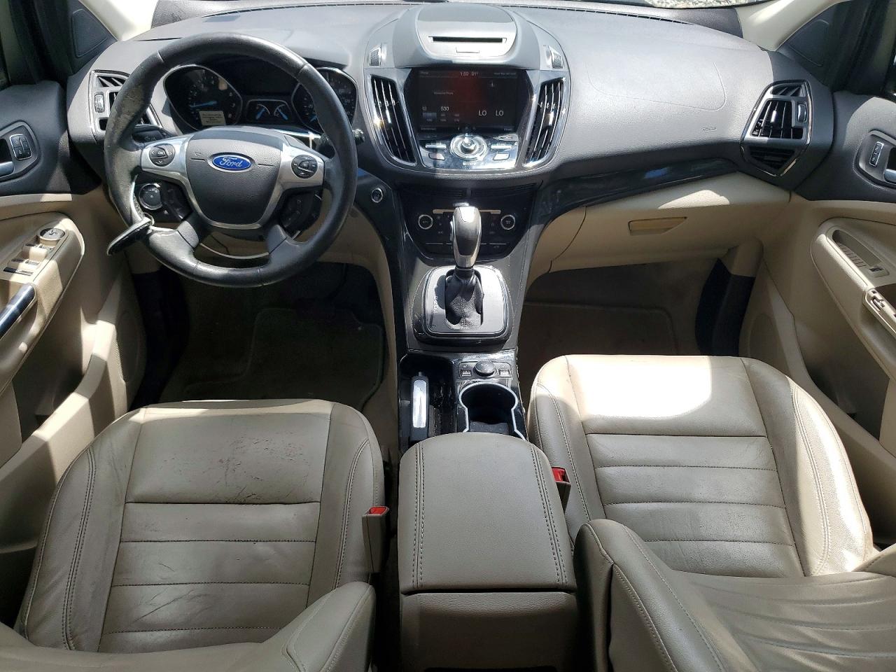 2014 Ford Escape Titanium White vin: 1FMCU0J91EUE46782