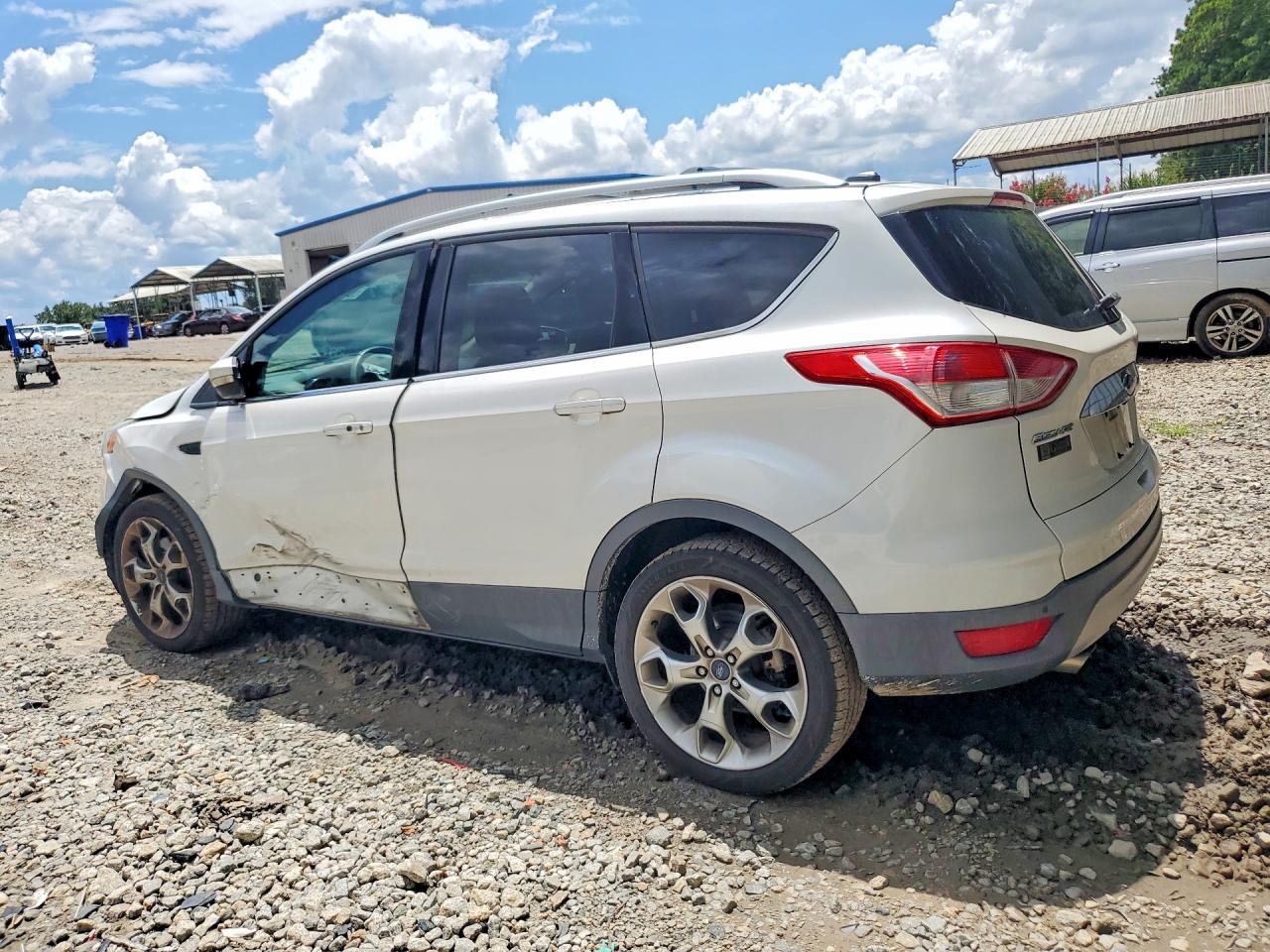 2014 Ford Escape Titanium White vin: 1FMCU0J91EUE46782