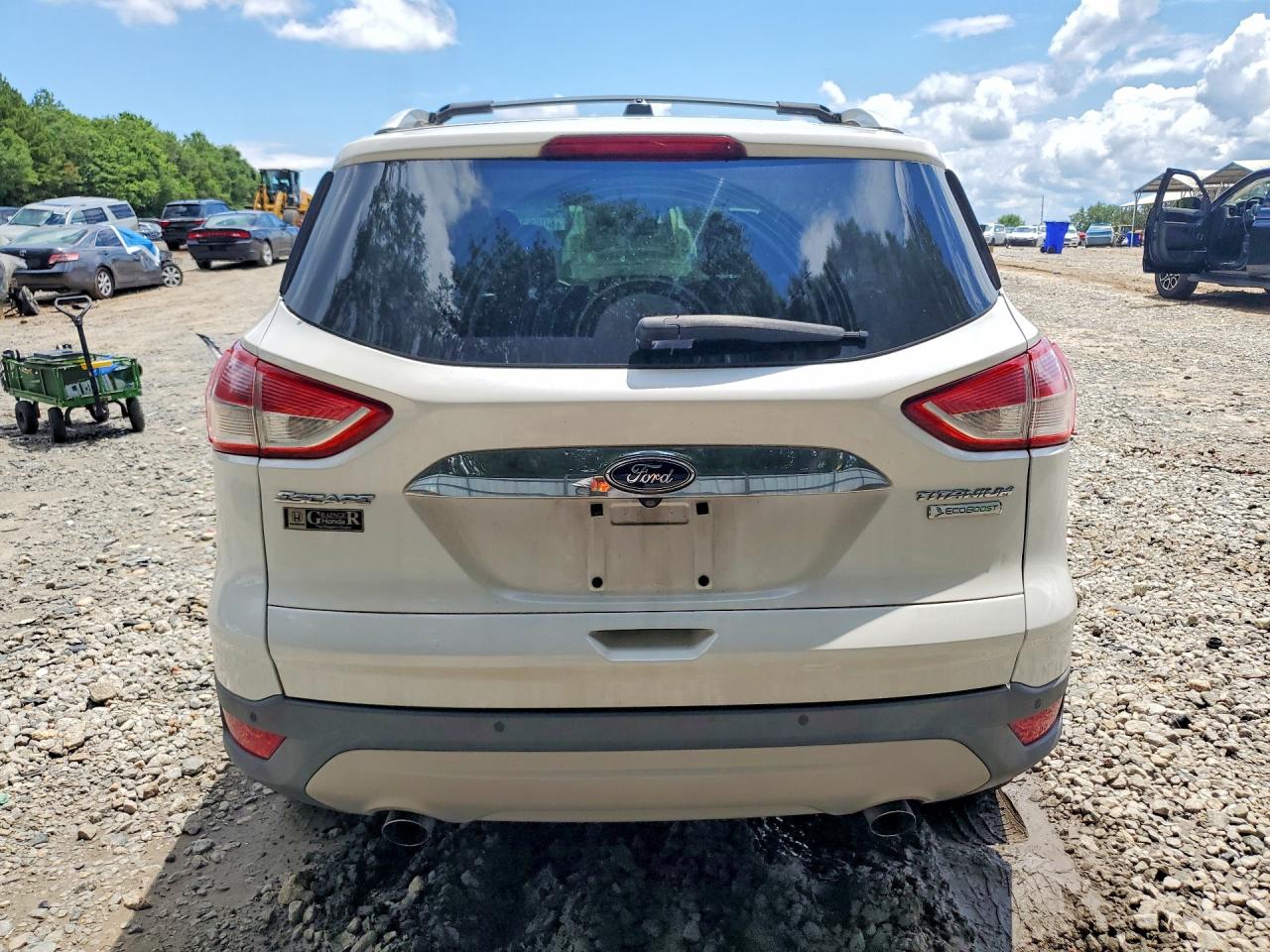 2014 Ford Escape Titanium White vin: 1FMCU0J91EUE46782