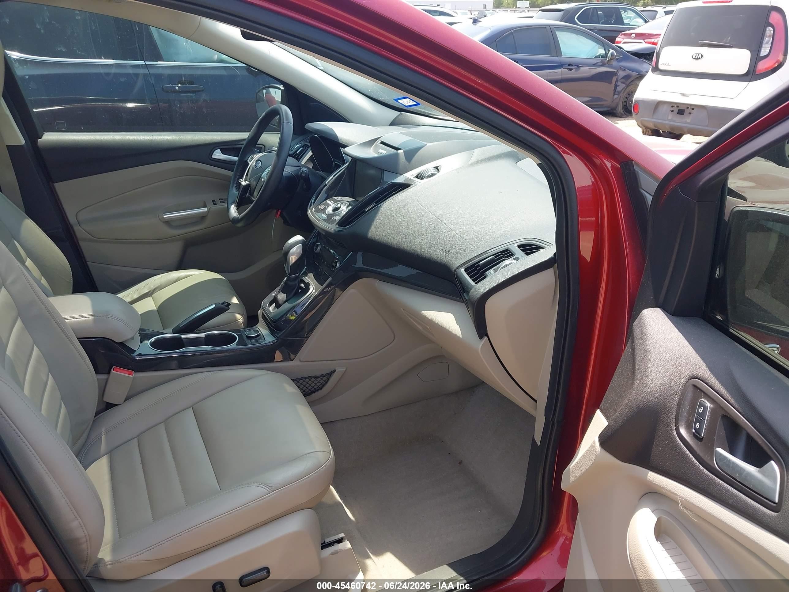 2015 Ford Escape Titanium Red vin: 1FMCU0J91FUA17093